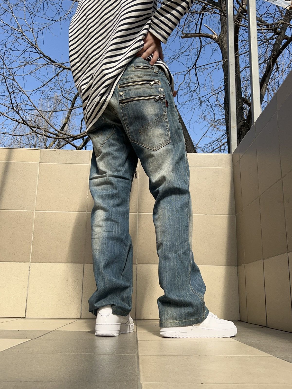 Japanese Brand × Vintage Vintage Japanese Multi Zippers Jeans Size US 32 / EU 48 - 3 Thumbnail