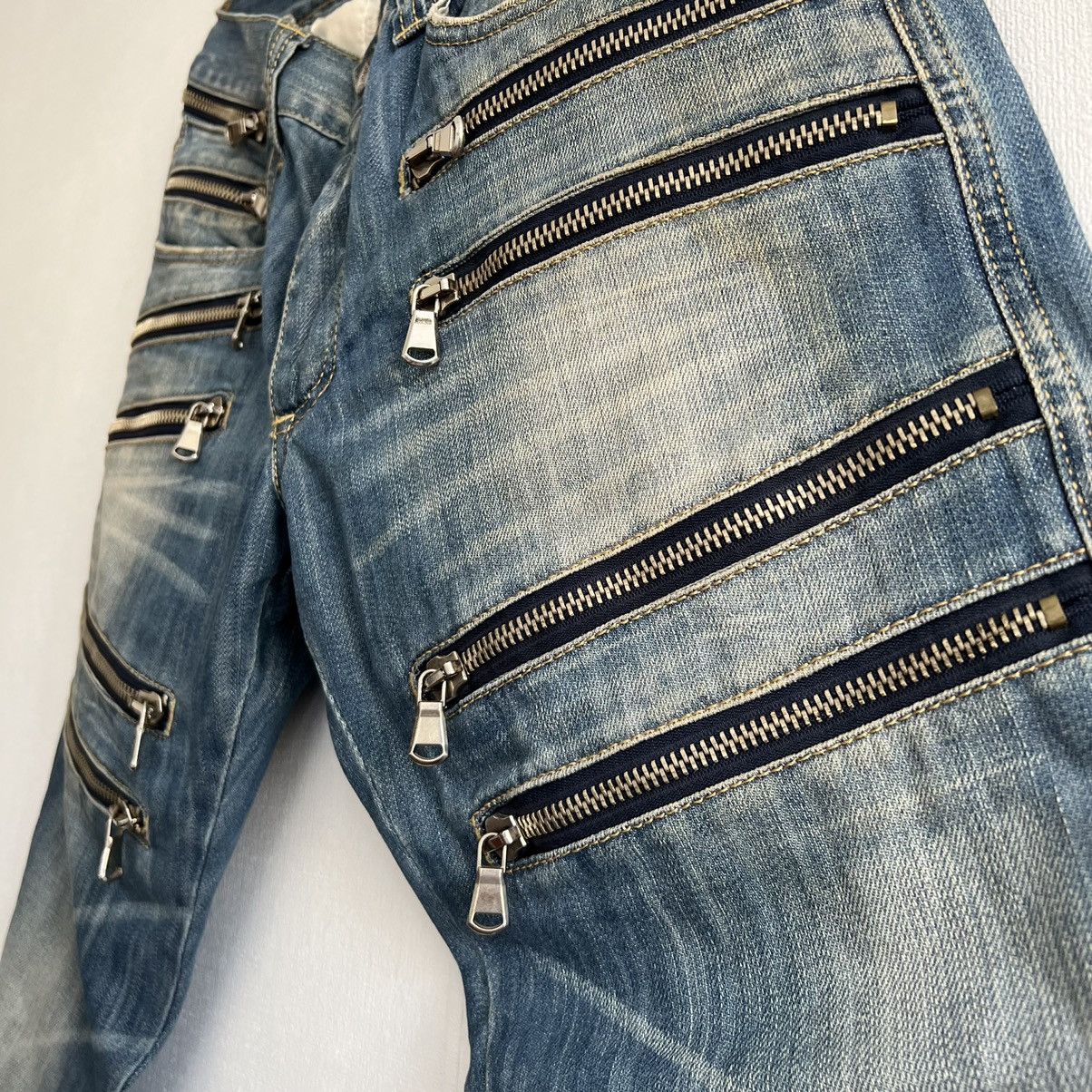Japanese Brand × Vintage Vintage Japanese Multi Zippers Jeans Size US 32 / EU 48 - 8 Thumbnail