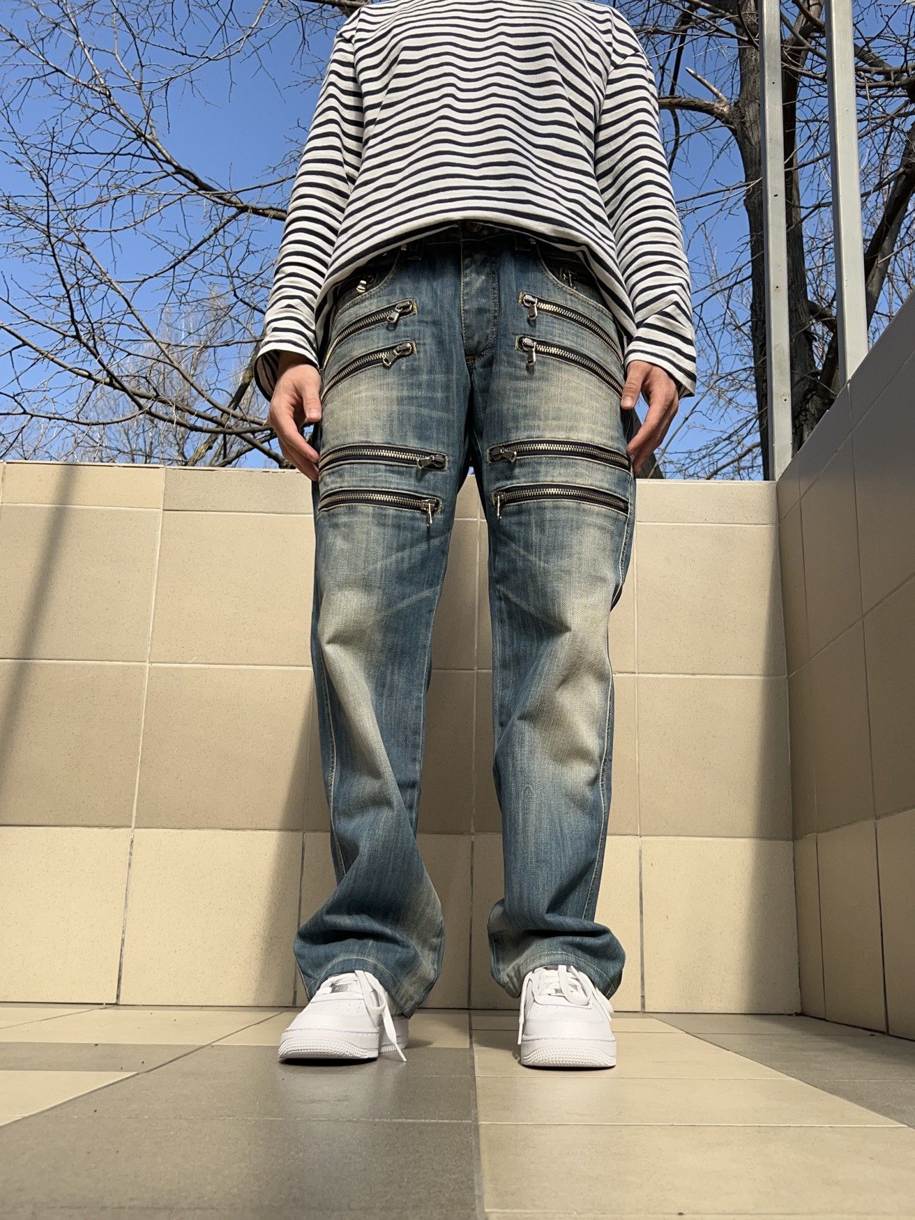 Japanese Brand × Vintage Vintage Japanese Multi Zippers Jeans Size US 32 / EU 48 - 5 Thumbnail