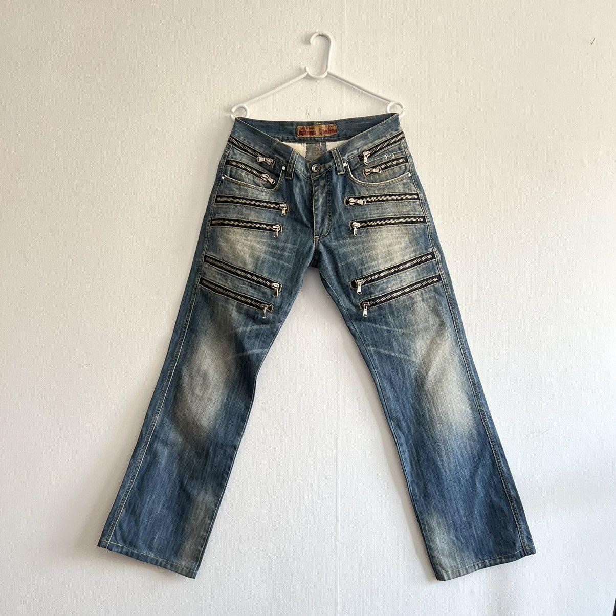 Japanese Brand × Vintage Vintage Japanese Multi Zippers Jeans Size US 32 / EU 48 - 7 Thumbnail