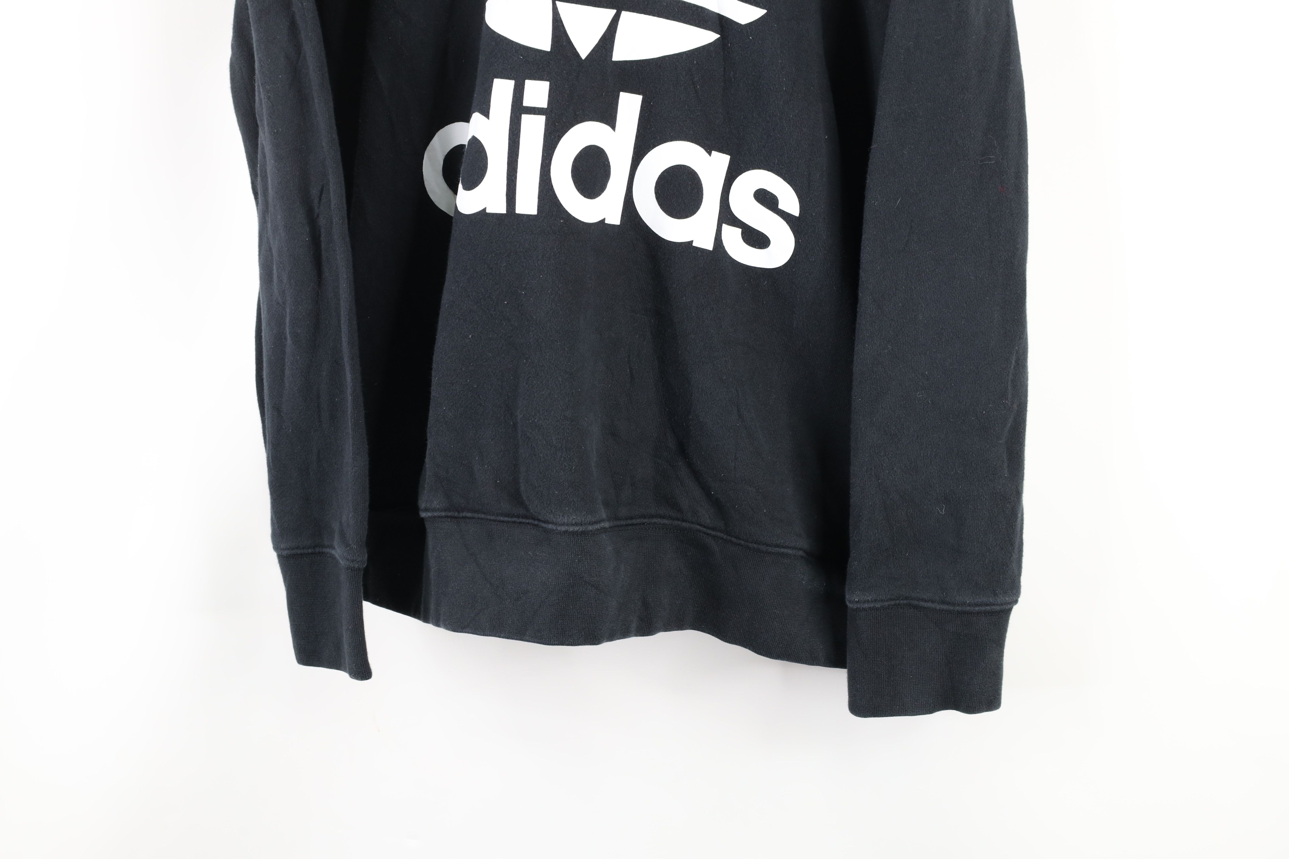 Adidas Adidas Baggy Oversized Fit Spell Out Big Logo Hoodie Black Size L / US 10 / IT 46 - 3 Thumbnail
