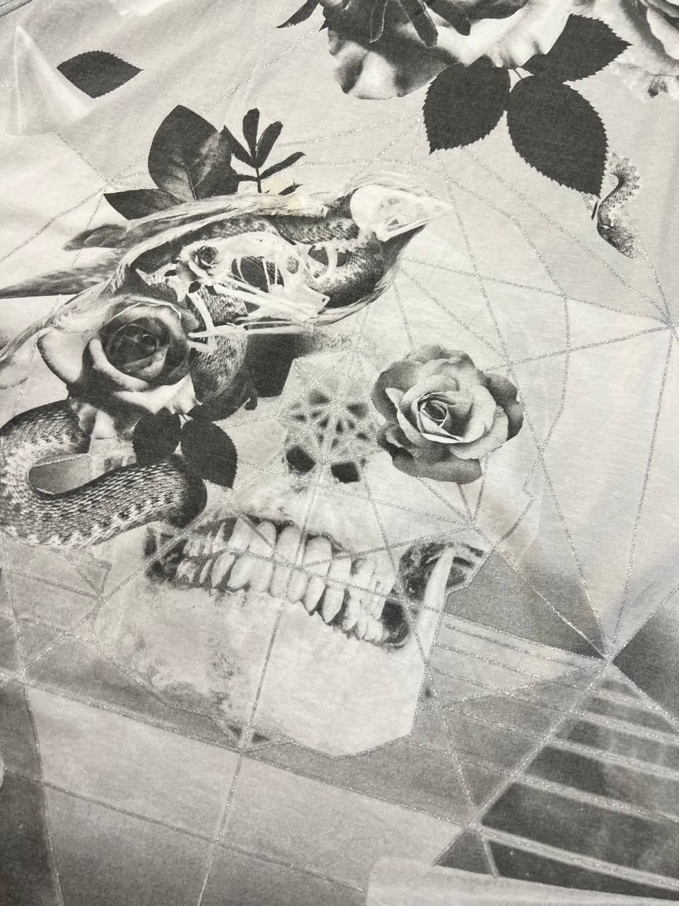 Diesel Diesel T-Shirt Skull Flower Snake AOP Y2K Size US XL / EU 56 / 4 - 12 Thumbnail