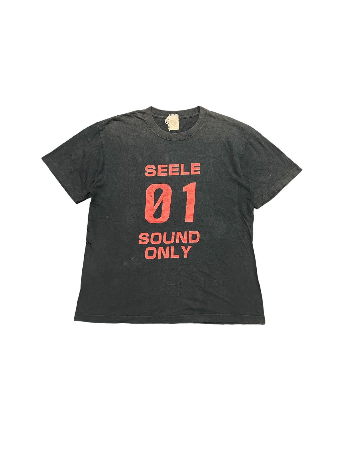 image of Anima x Movie Vintage Neon Genesis Evangelion Chairman Keel Seele 01 in Faded Trash Black (Size Lar