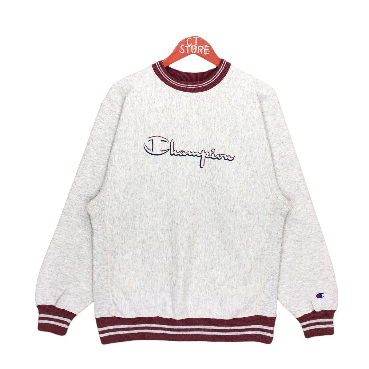 Champion × Vintage 90s Champion Reverse Weave Sweatshirt Crew Neck Size US M / EU 48-50 / 2 - 1 Thumbnail