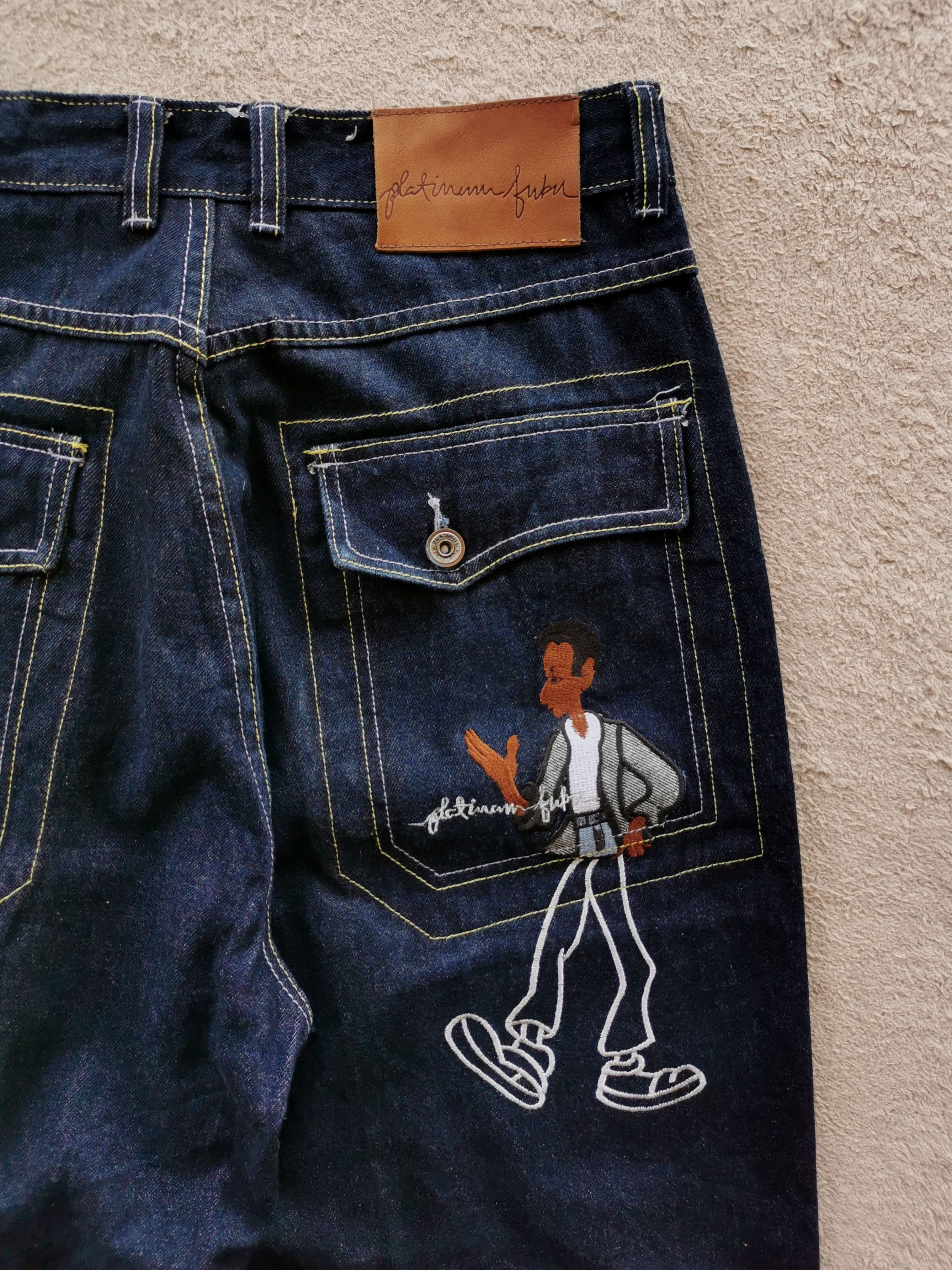 Vintage Vintage Platinum Fubu Baggy Jeans | Grailed