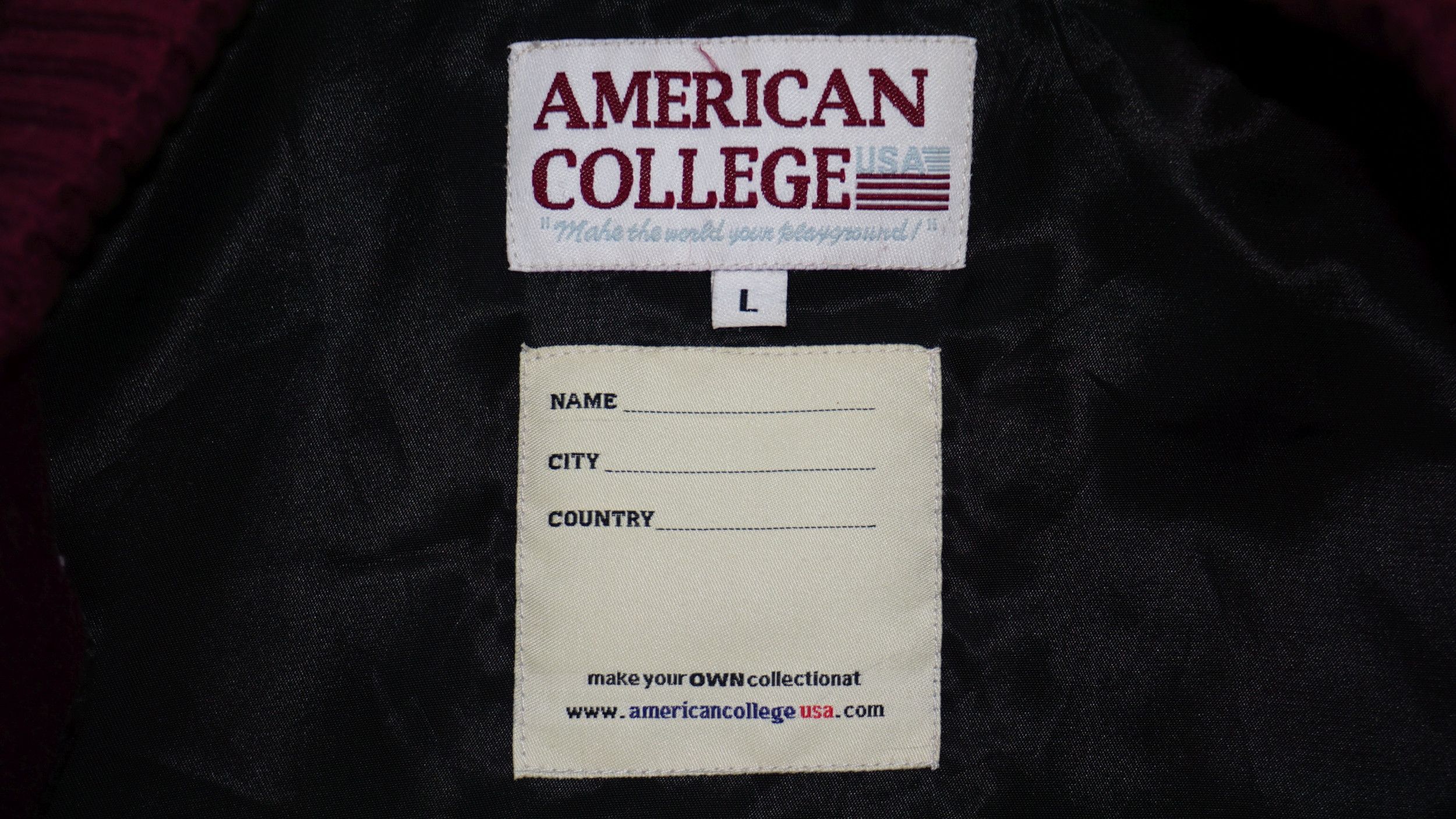 American College Wool Leather Varsity Jacket