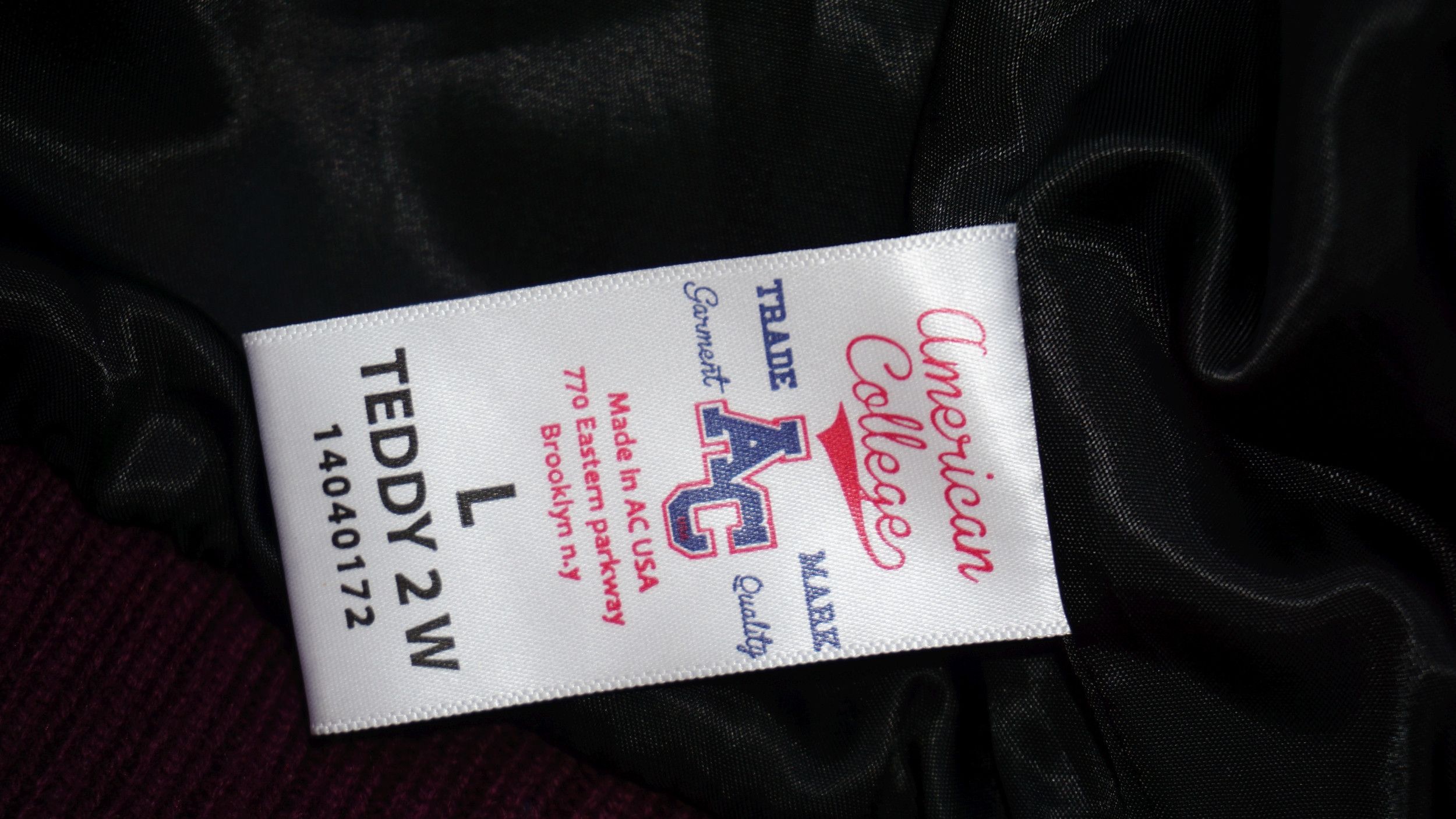 American College Wool Leather Varsity Jacket