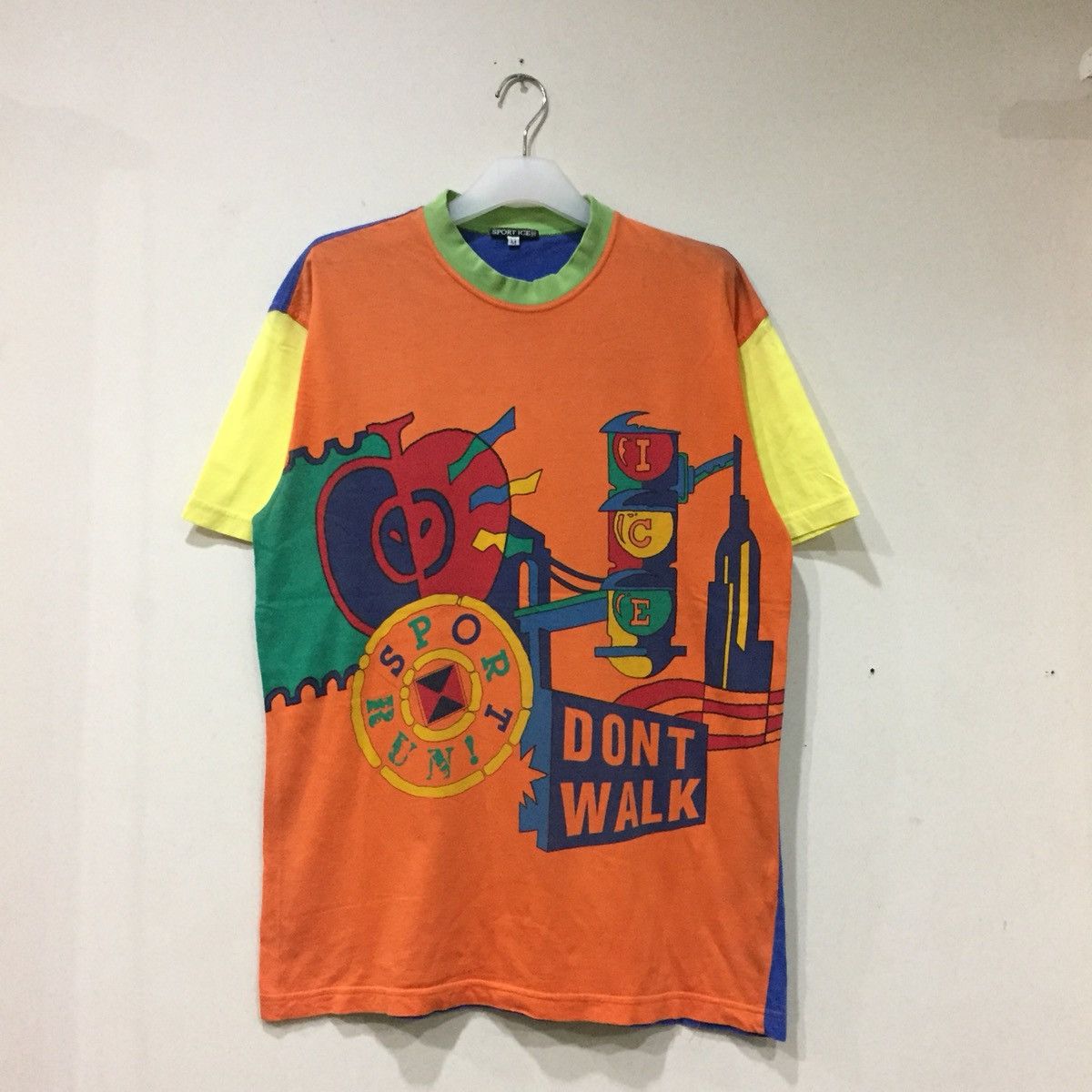 Iceberg × Vintage SPORT ICE t shirt spell out big design.. Italian designer Size US M / EU 48-50 / 2 - 1 Thumbnail