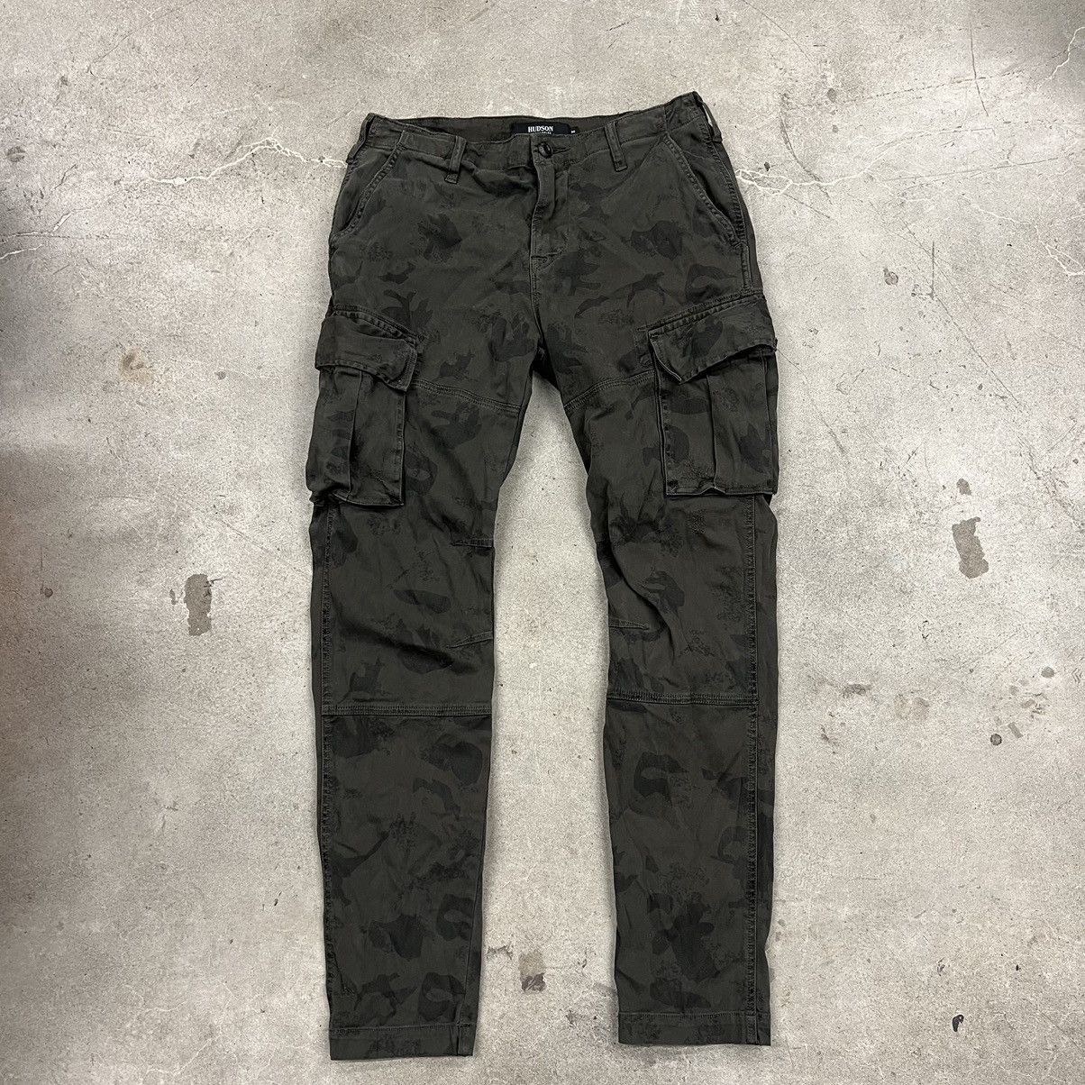 Hudson Black grey camo cargo double knee tactical Hudson pants | Grailed