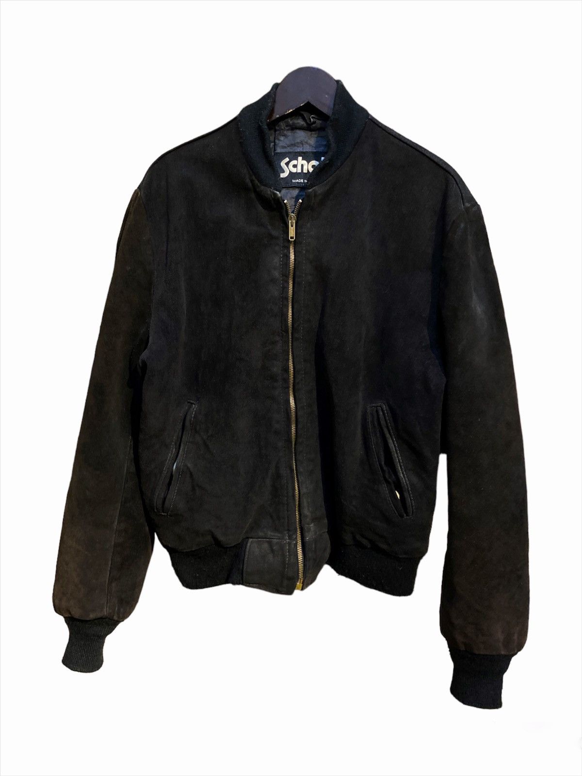 90s schott suede leather tracker jacket