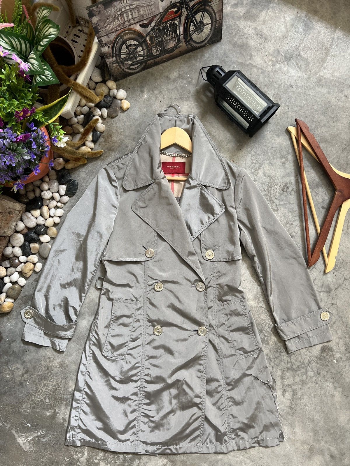 Burberry Vintage 🖤 Burberry Double Breast Trench Coat Size US S / EU 44-46 / 1 - 15 Thumbnail