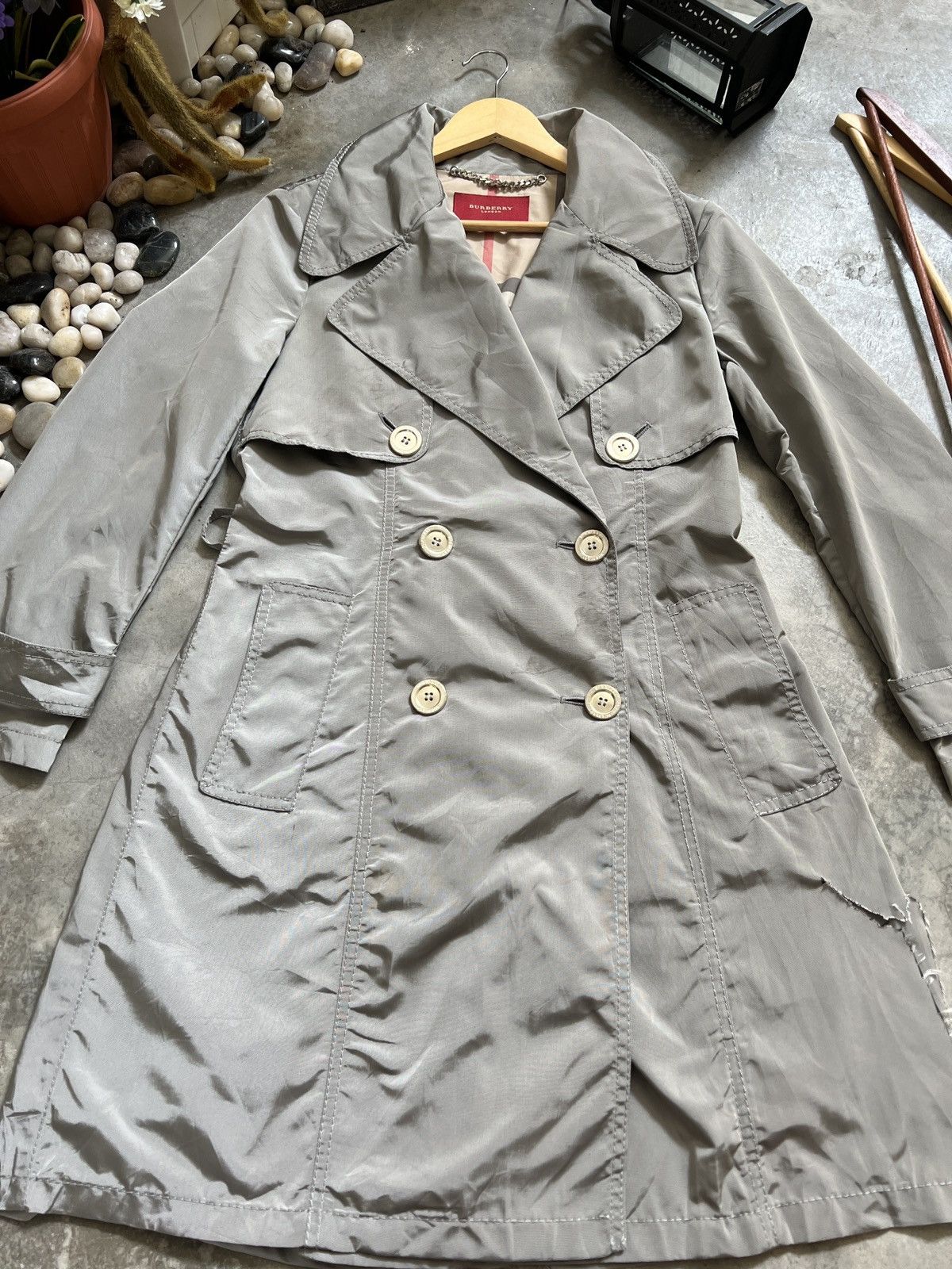 Burberry Vintage 🖤 Burberry Double Breast Trench Coat Size US S / EU 44-46 / 1 - 14 Thumbnail