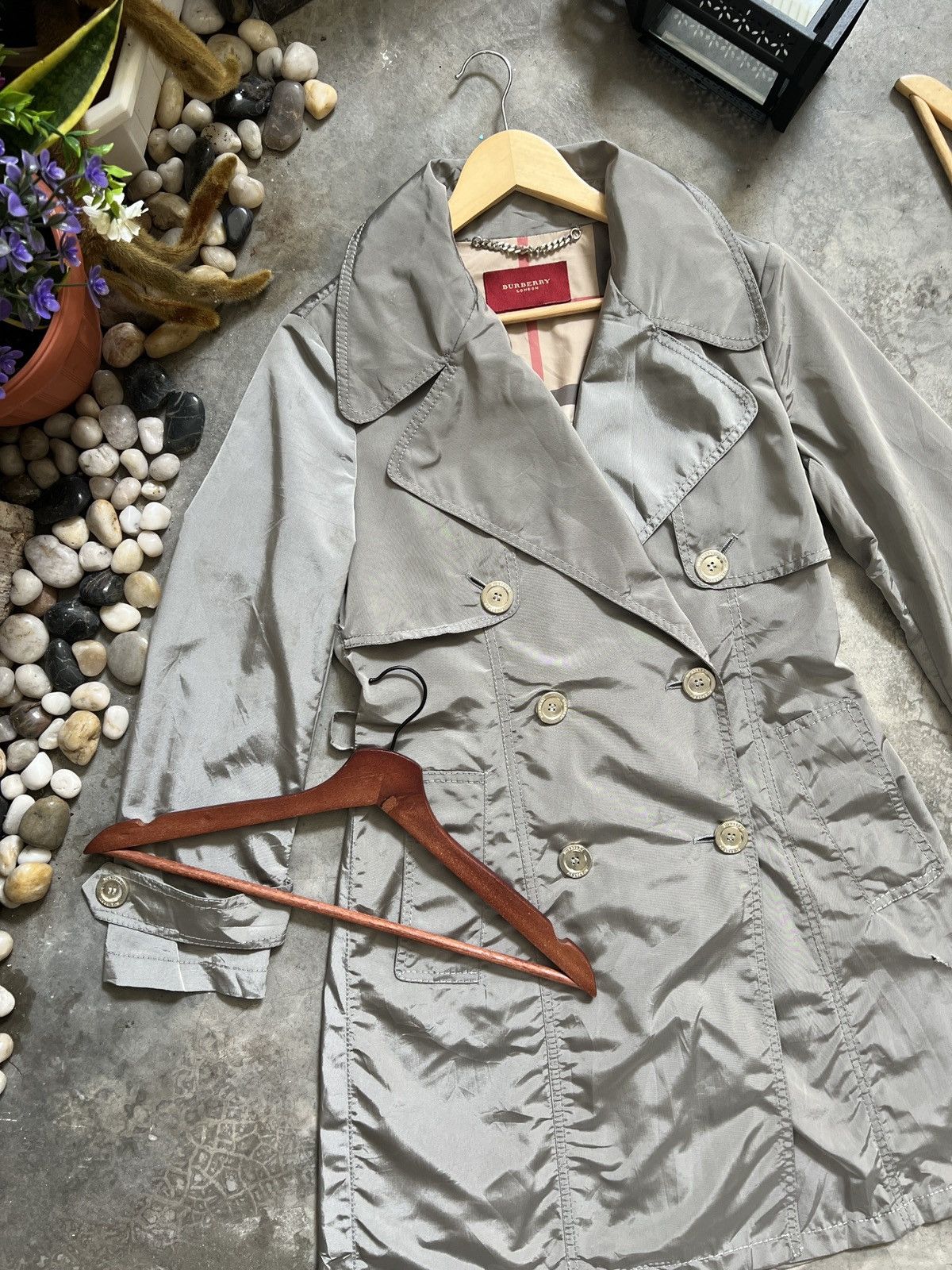 Burberry Vintage 🖤 Burberry Double Breast Trench Coat Size US S / EU 44-46 / 1 - 1 Thumbnail
