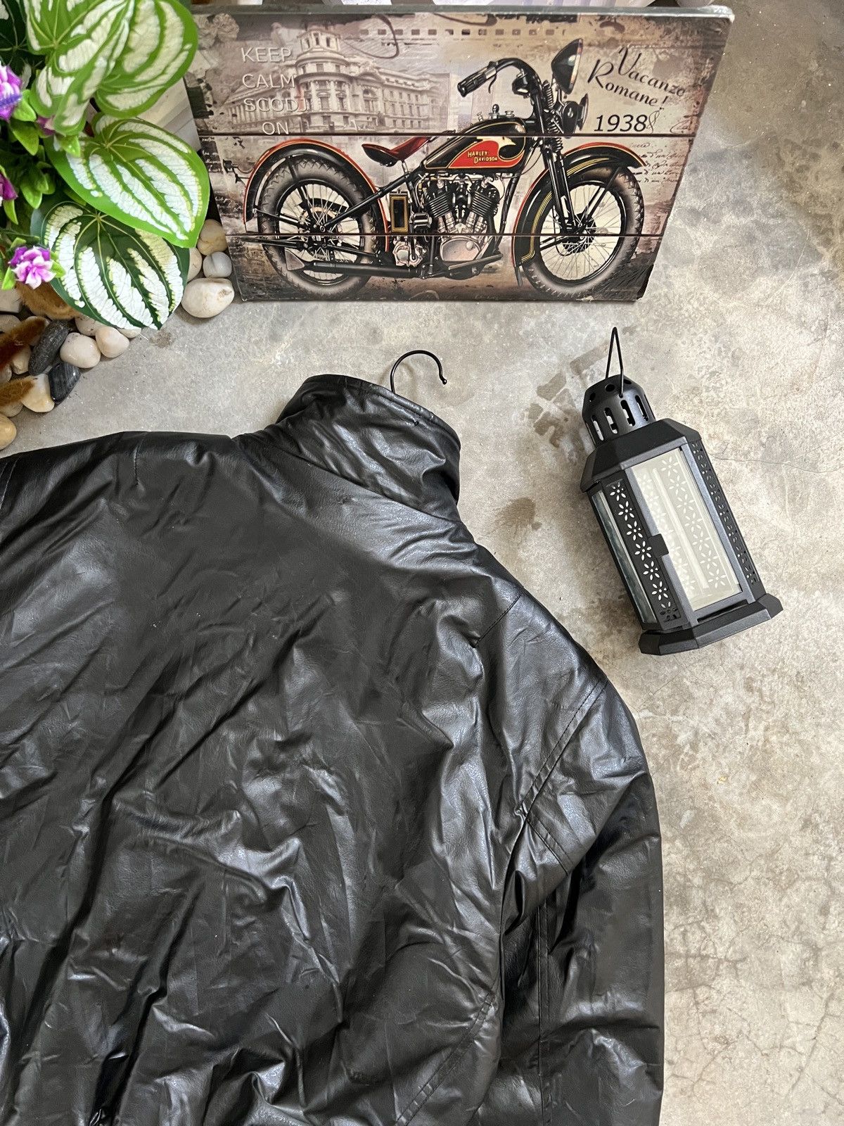 Vintage Vintage 🏴‍☠️ Fully Leather Quilted Bomber Jacket Size US L / EU 52-54 / 3 - 15 Thumbnail