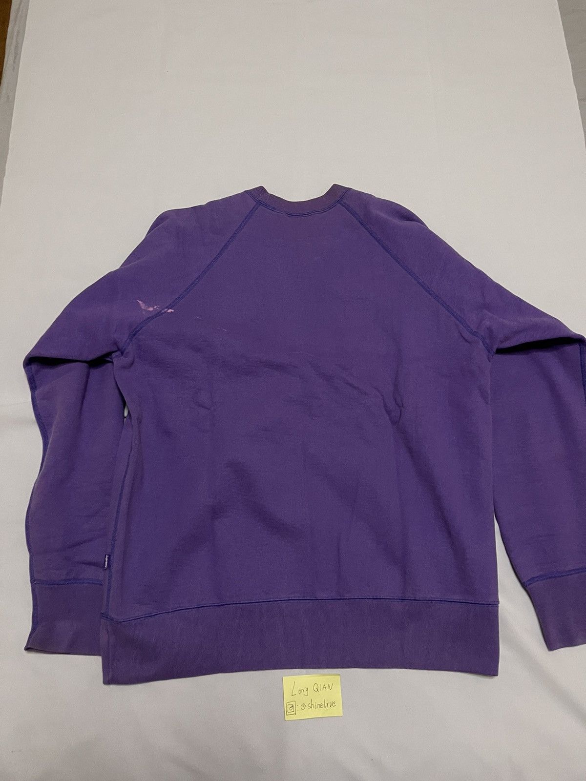 Supreme Supreme 2005 teal on purple box logo crewneck Size US L / EU 52-54 / 3 - 6 Thumbnail