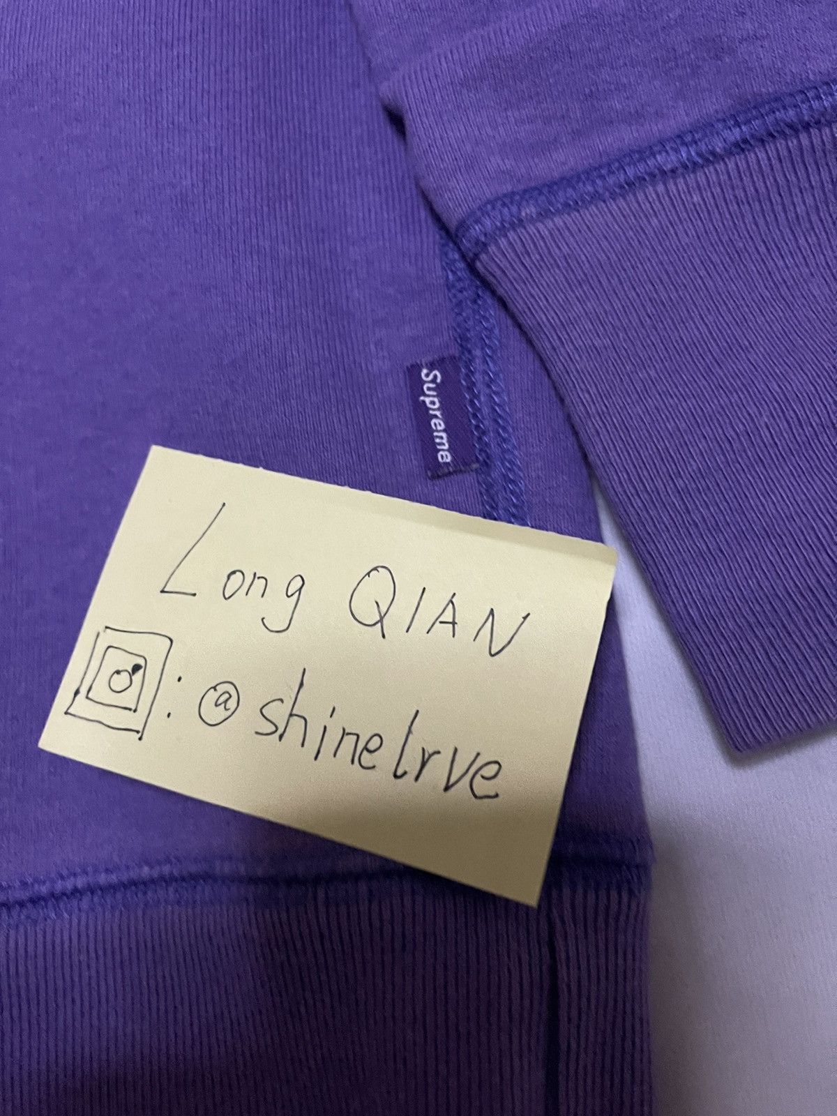 Supreme Supreme 2005 teal on purple box logo crewneck Size US L / EU 52-54 / 3 - 8 Thumbnail