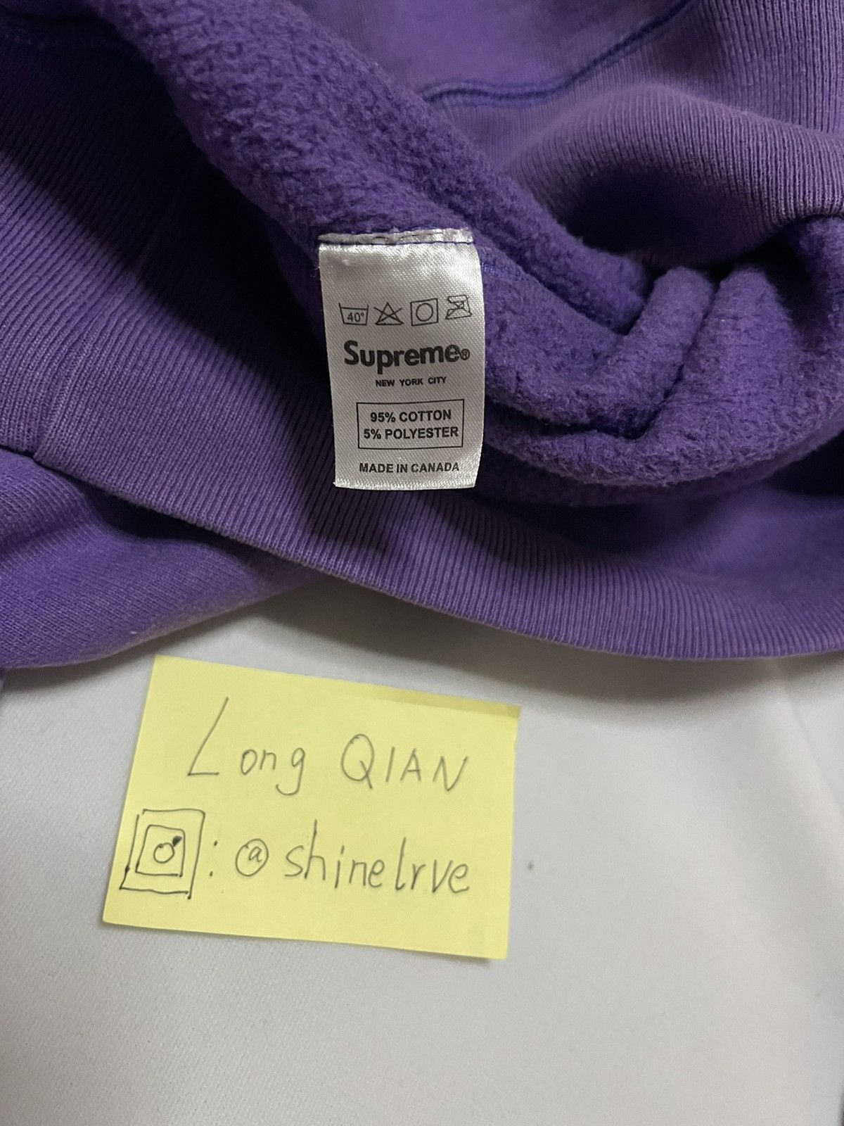 Supreme Supreme 2005 teal on purple box logo crewneck Size US L / EU 52-54 / 3 - 9 Thumbnail