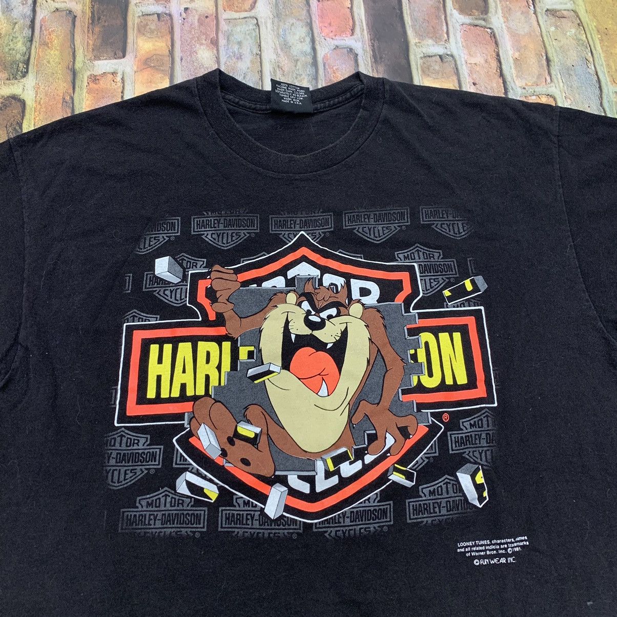 Harley Davidson × Vintage × Warner Bros Vintage Harley Davidson tee Size US XL / EU 56 / 4 - 3 Thumbnail