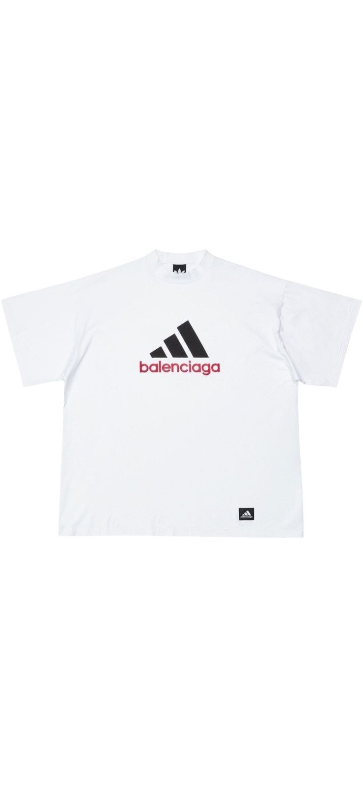 (WMNS) Balenciaga x adidas Shrunk T-Shirt 'White' 723782TNVP21156