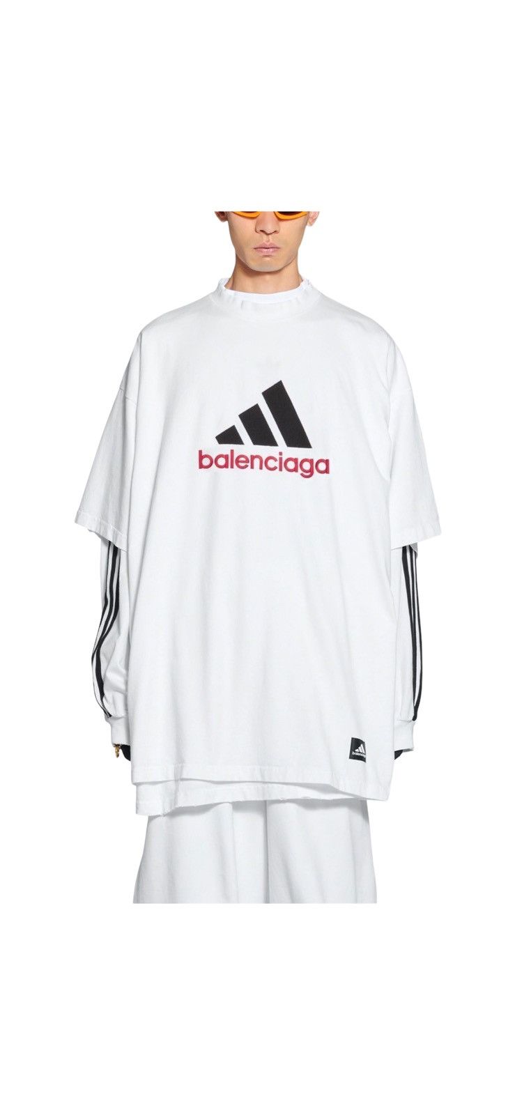 BALENCIAGA × adidas 23SS GAME SHIRT Balenciaga x ADIDAS 23SS Performance Logo Inside Out Short
