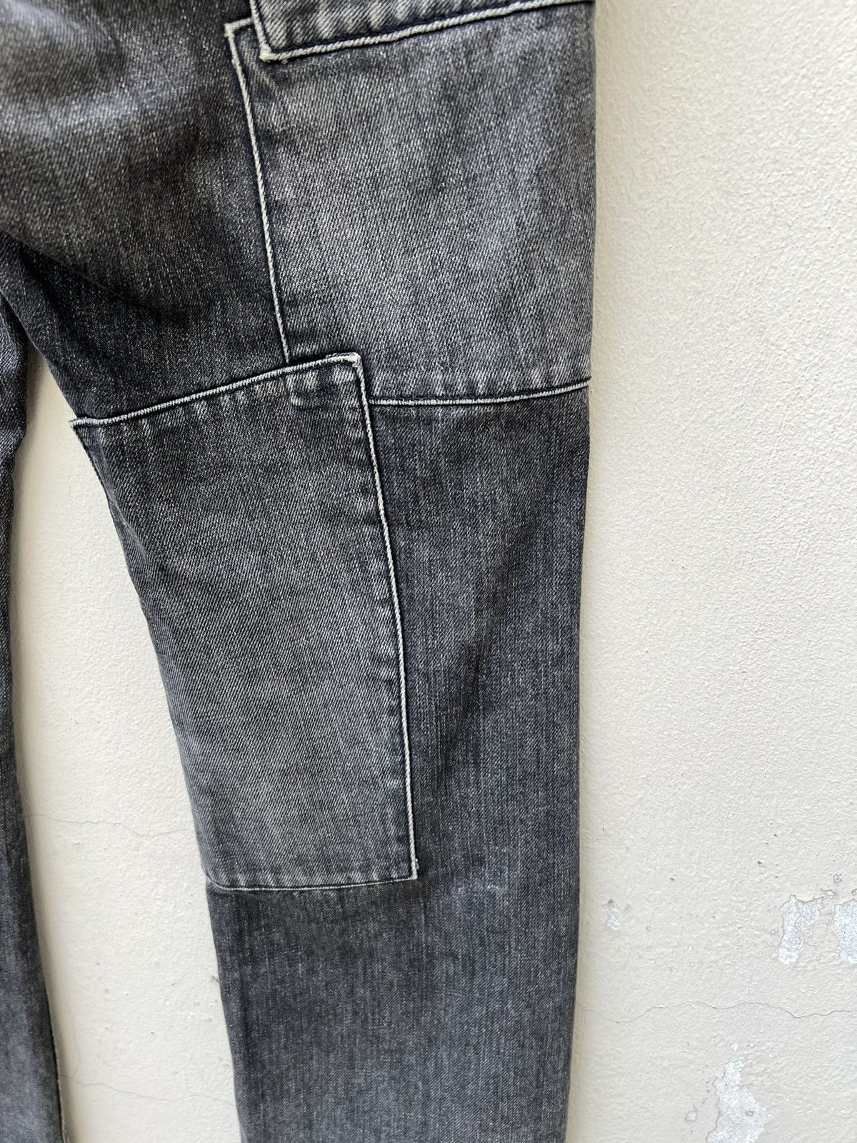 20471120 VTG Mixed-Up Confusion Fade Black Denim Patchwork Crop Jeans Size US 32 / EU 48 - 18 Thumbnail