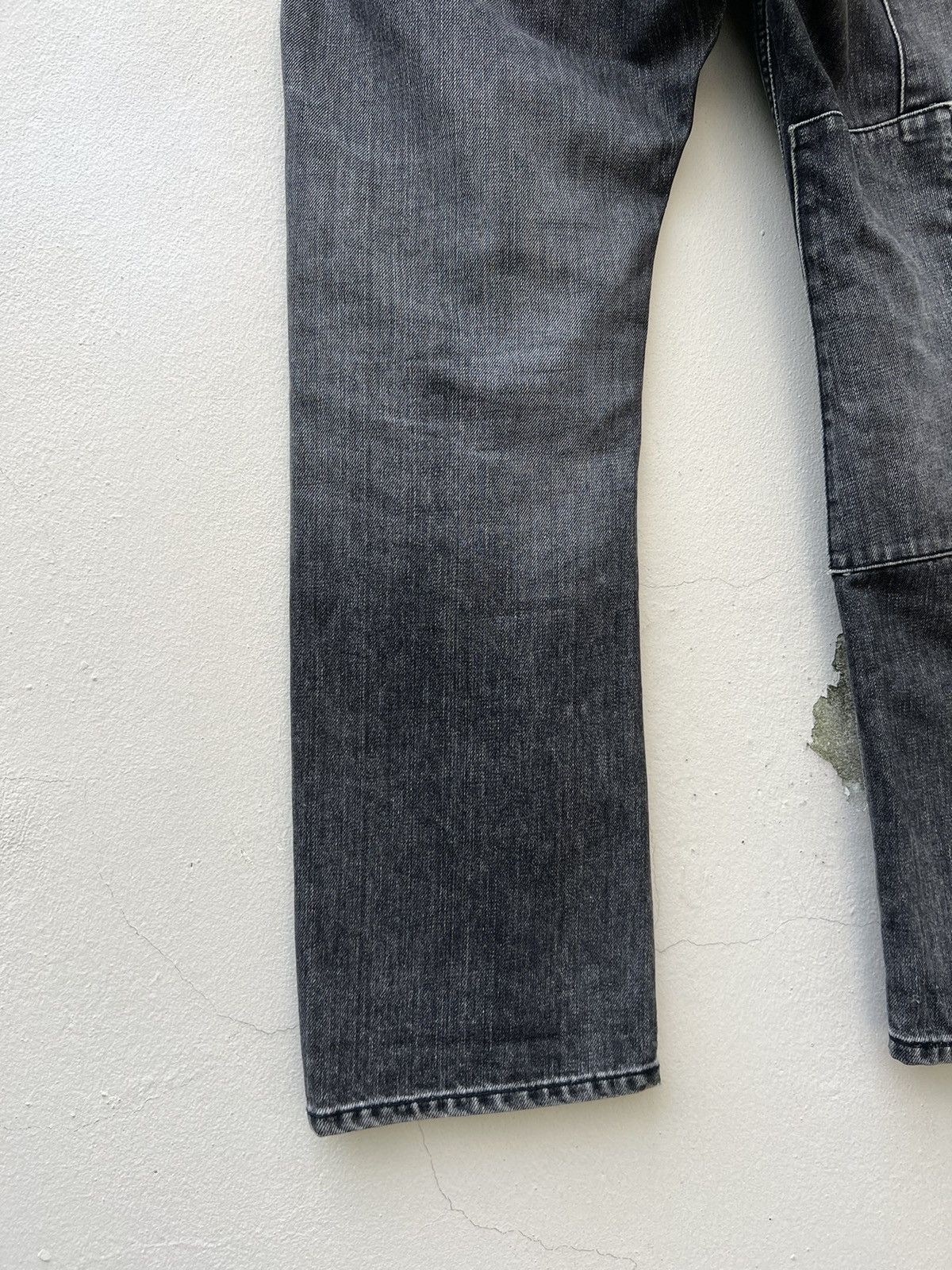 20471120 VTG Mixed-Up Confusion Fade Black Denim Patchwork Crop Jeans Size US 32 / EU 48 - 16 Thumbnail