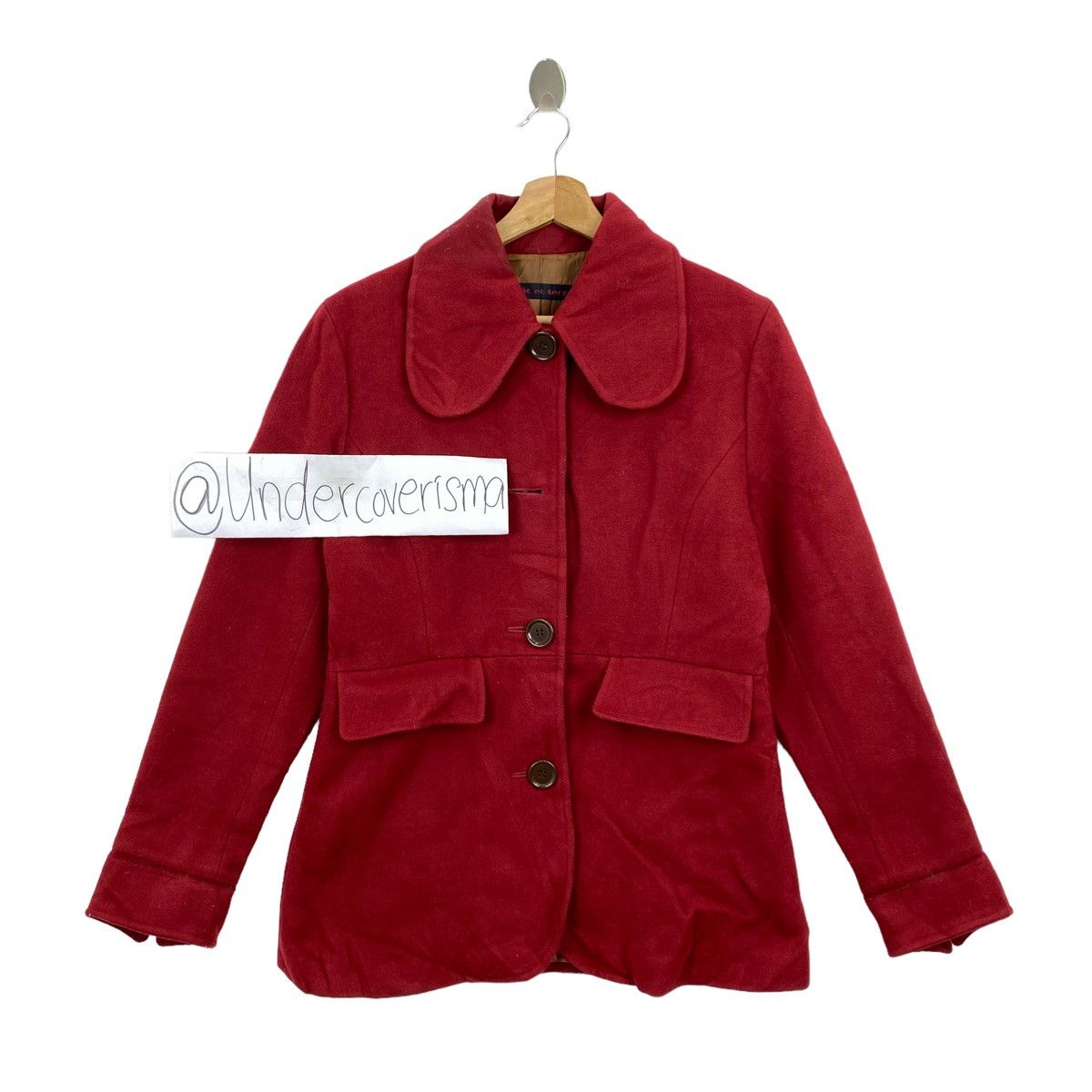Vintage Vintage FORET ET TERRE Red Plain Blazer Coat Size M / US 6-8 / IT 42-44 - 1 Thumbnail