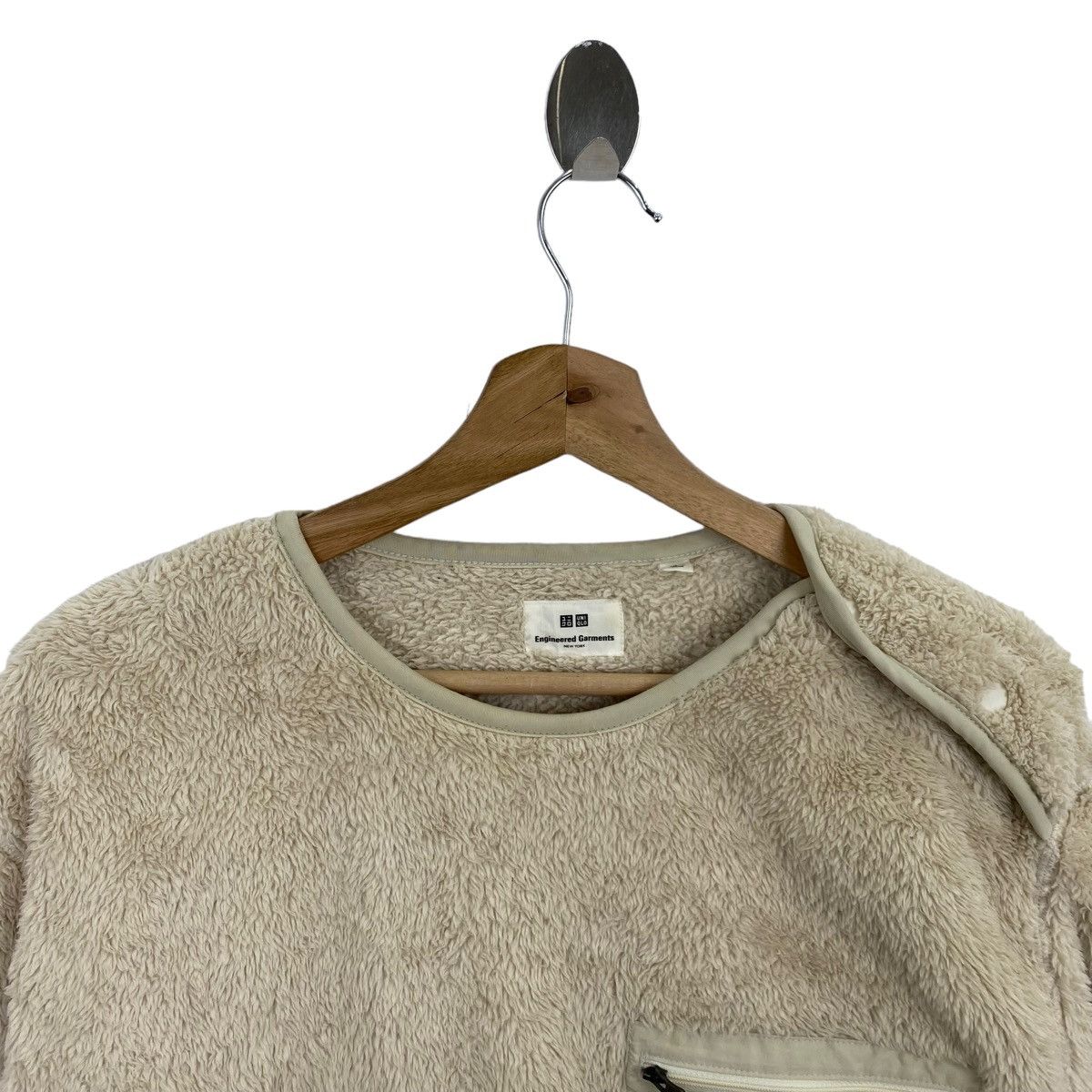 Engineered Garments ENGINEERED GARMENTS UNIQLO Sherpa Fleece Cream Sweatshirt Size US L / EU 52-54 / 3 - 2 Thumbnail