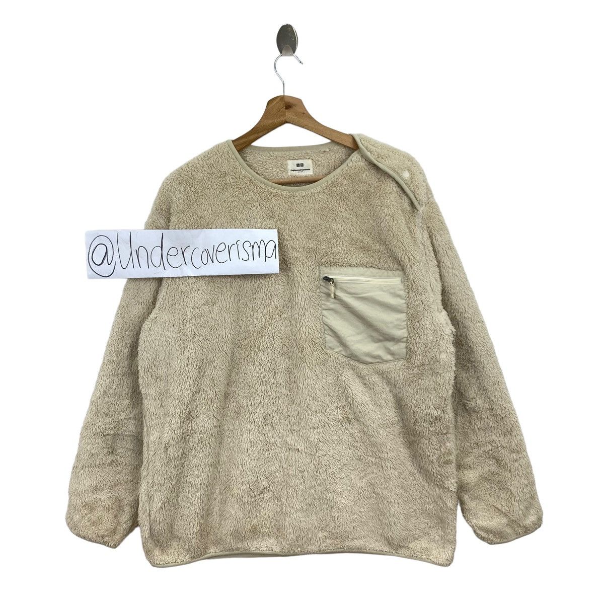 Engineered Garments ENGINEERED GARMENTS UNIQLO Sherpa Fleece Cream Sweatshirt Size US L / EU 52-54 / 3 - 1 Thumbnail