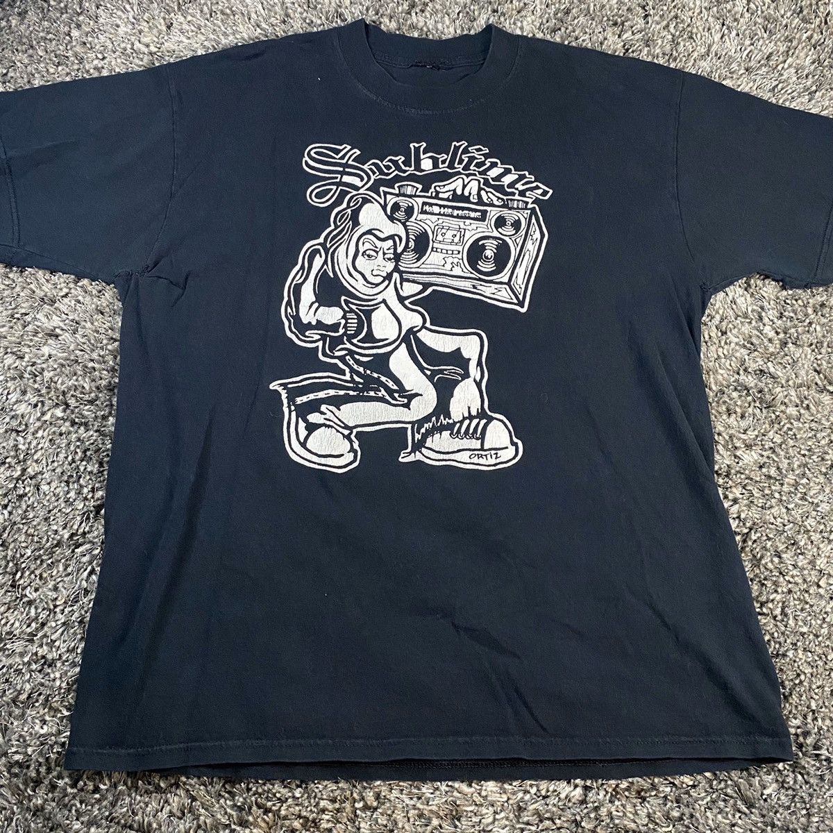 SUBLIME Band T-shirt, Men's XL size cotton Charcoal Vintage Second Hand