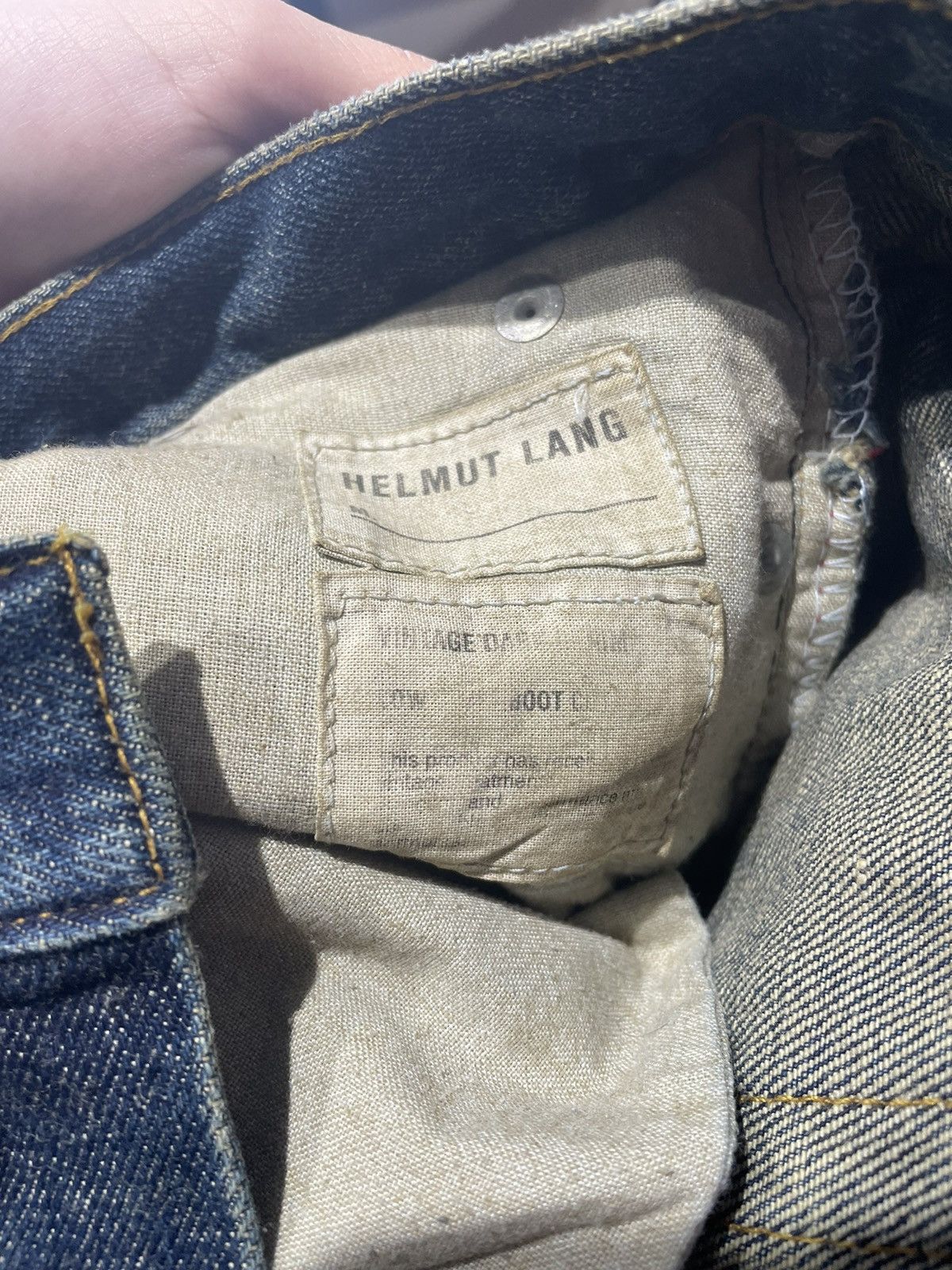 Helmut Lang × Vintage Helmut Lang Vintage Low Waist Boot Cut Denim Pants Size US 28 / EU 44 - 6 Thumbnail