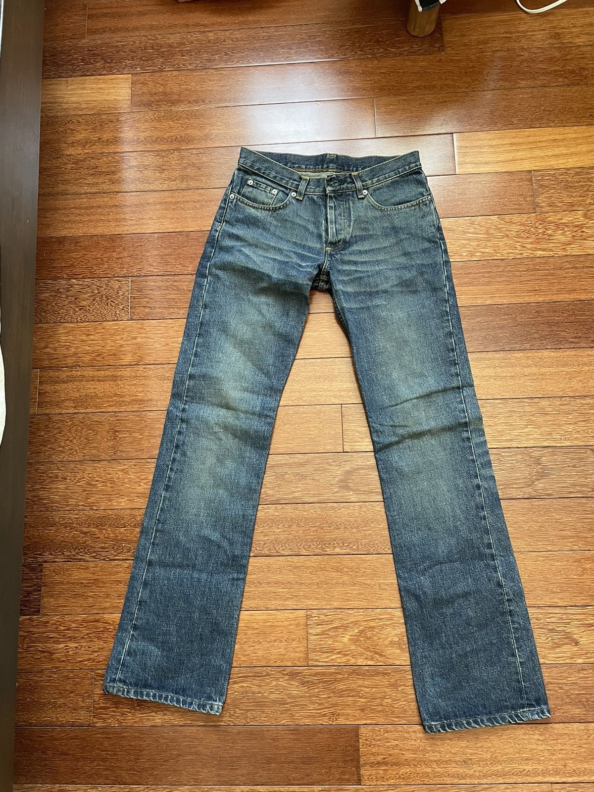 Helmut Lang × Vintage Helmut Lang Vintage Low Waist Boot Cut Denim Pants Size US 28 / EU 44 - 1 Thumbnail