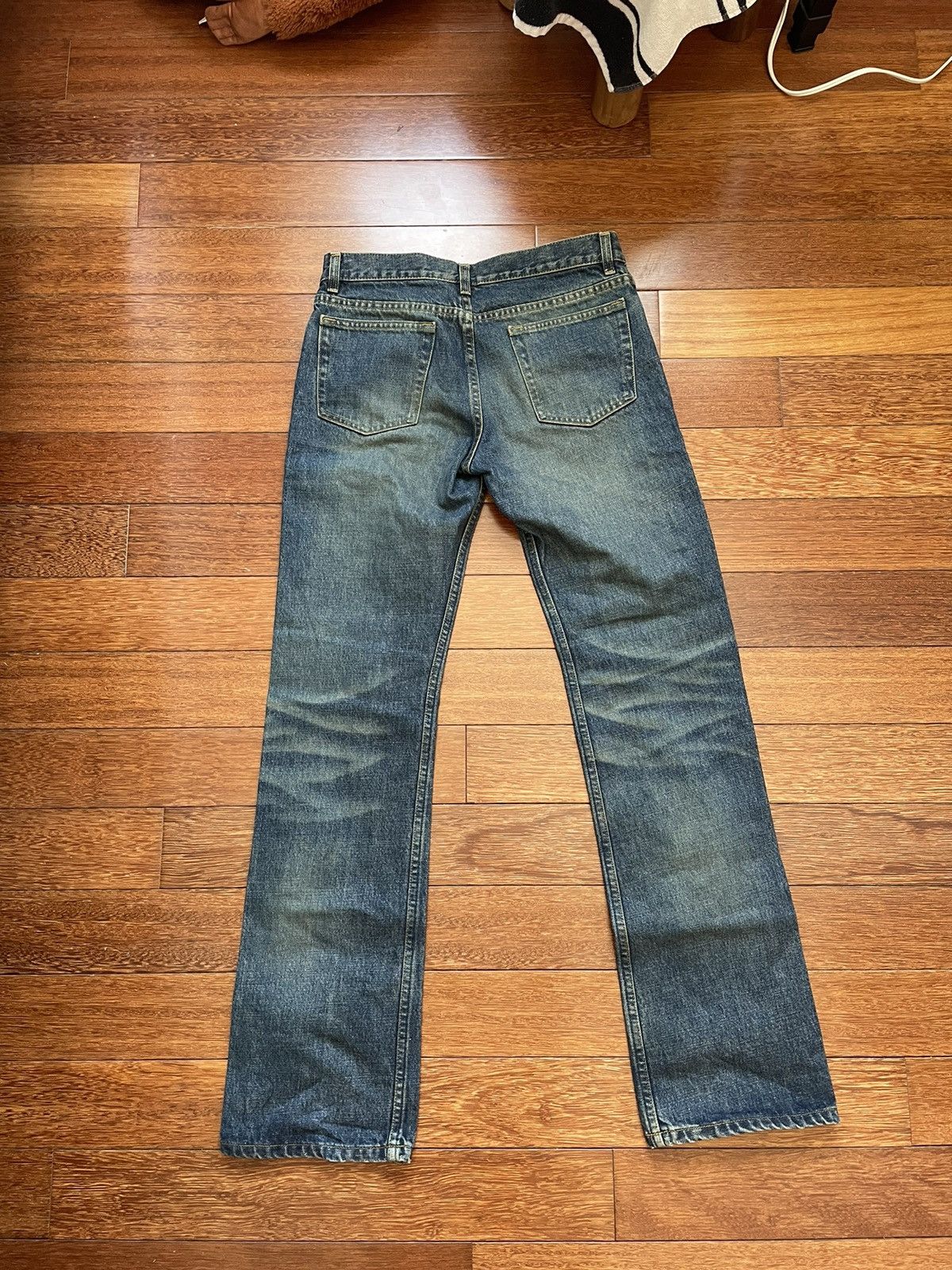 Helmut Lang × Vintage Helmut Lang Vintage Low Waist Boot Cut Denim Pants Size US 28 / EU 44 - 2 Thumbnail
