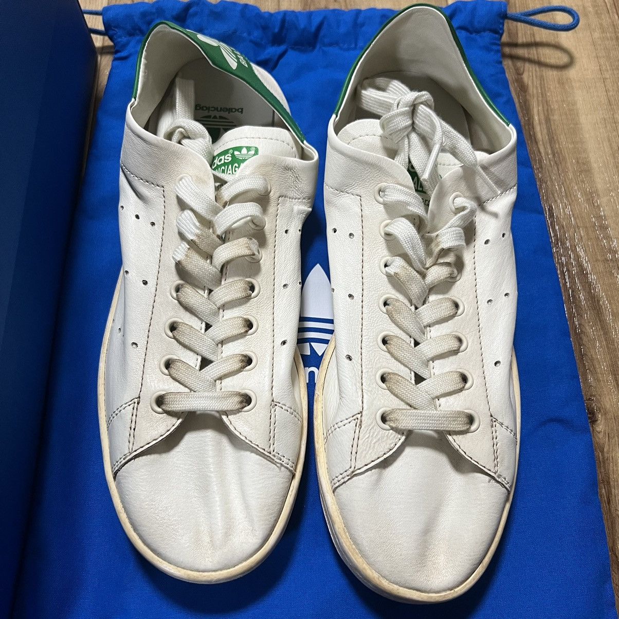 Balenciaga Stan Smith distressed leather trainers 4☆