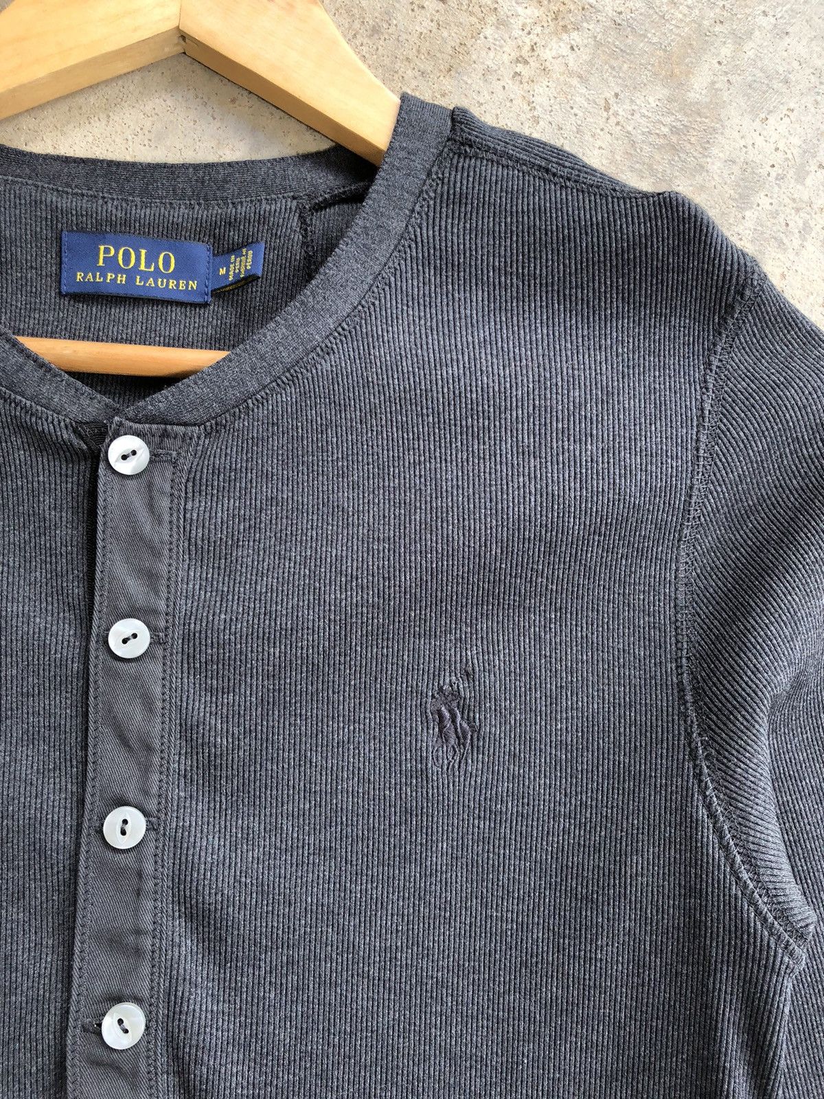 Polo Ralph Lauren × Ralph Lauren × Vintage POLO RALPH LAUREN stretchable shirt half button long sleeve Size M / US 6-8 / IT 42-44 - 3 Thumbnail