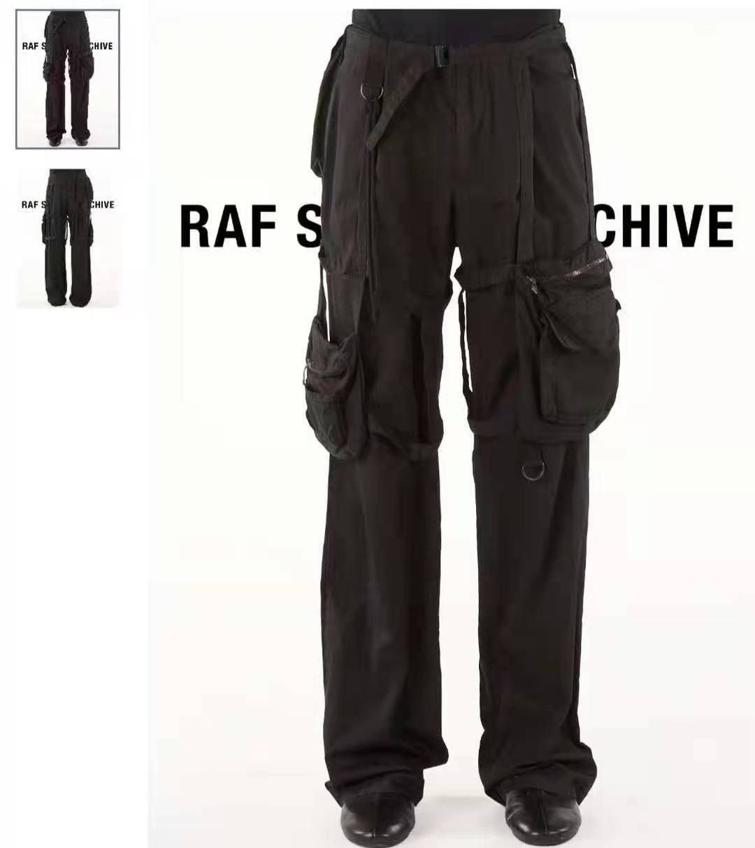 Image of Raf Simons Archive Redux Consumed Bondage Cargo Pants in Black, Men's (Size 30)