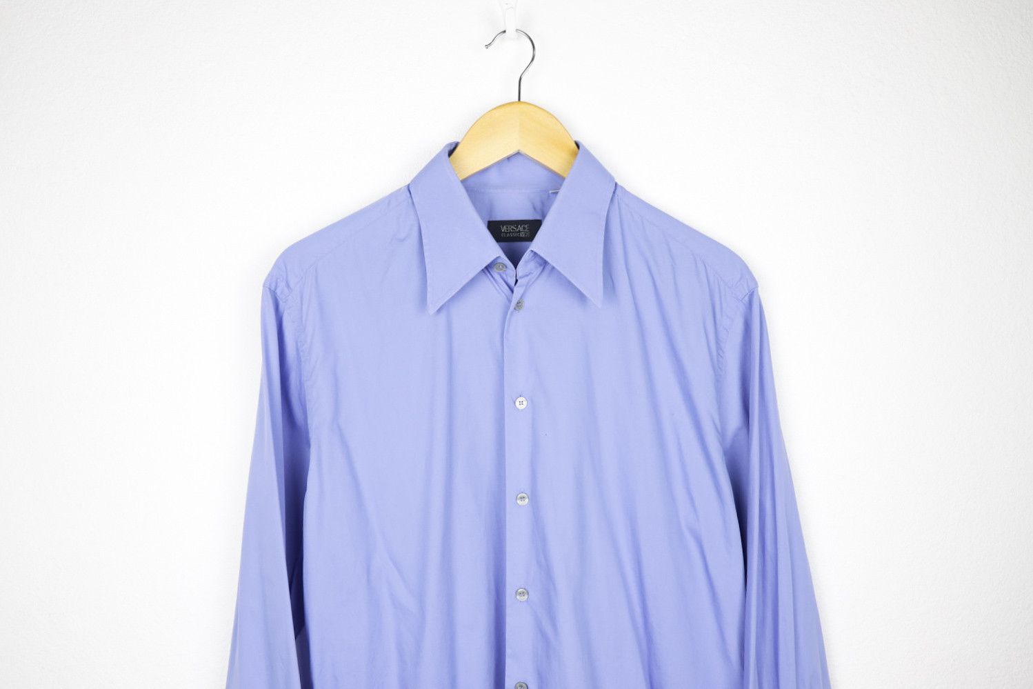 Versace × Versace Jeans Couture Vintage Versace Classic V2 Navy Dress Classic Formal Shirt Size US XL / EU 56 / 4 - 2 Thumbnail