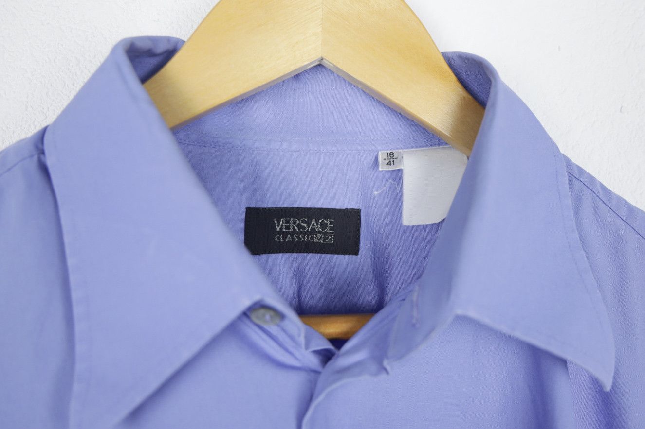 Versace × Versace Jeans Couture Vintage Versace Classic V2 Navy Dress Classic Formal Shirt Size US XL / EU 56 / 4 - 11 Thumbnail