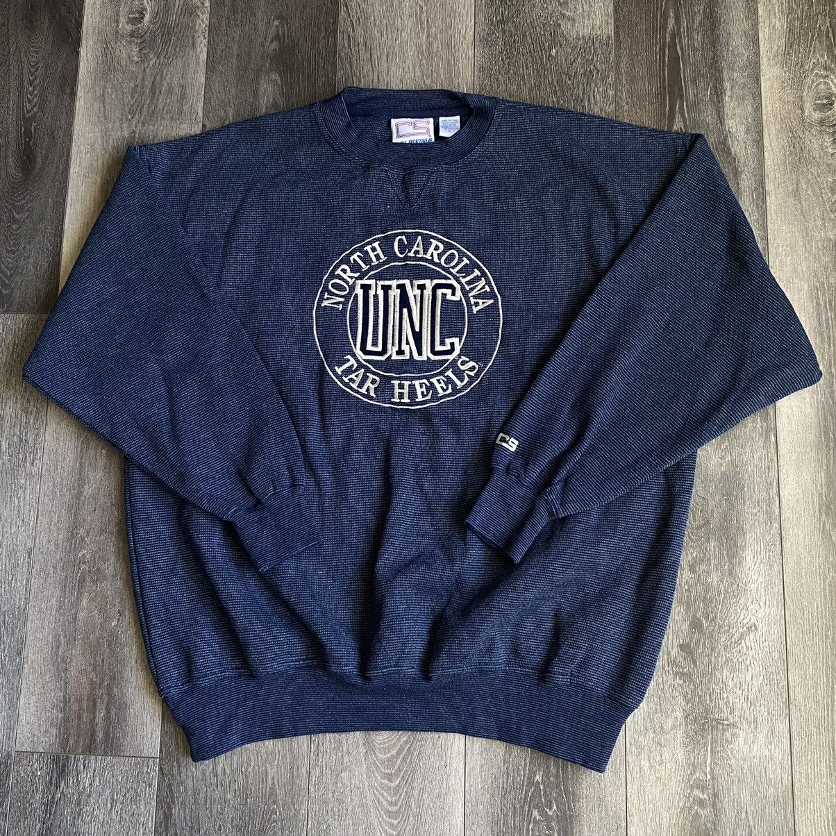 Vintage Vintage 1990s UNC North Carolina Embroidered Logo Crewneck Size US XL / EU 56 / 4 - 1 Thumbnail