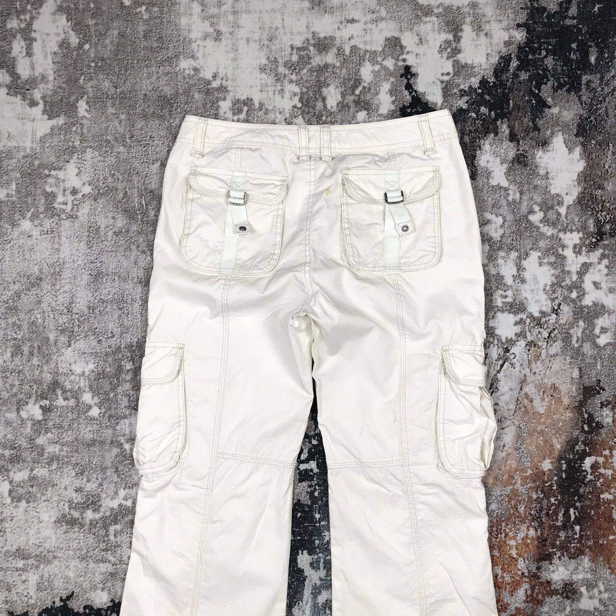 Japanese Brand Vintage Japanese Tbj Jeans Tactical Bondage Flare Cargo Pant Size 29" - 7 Thumbnail