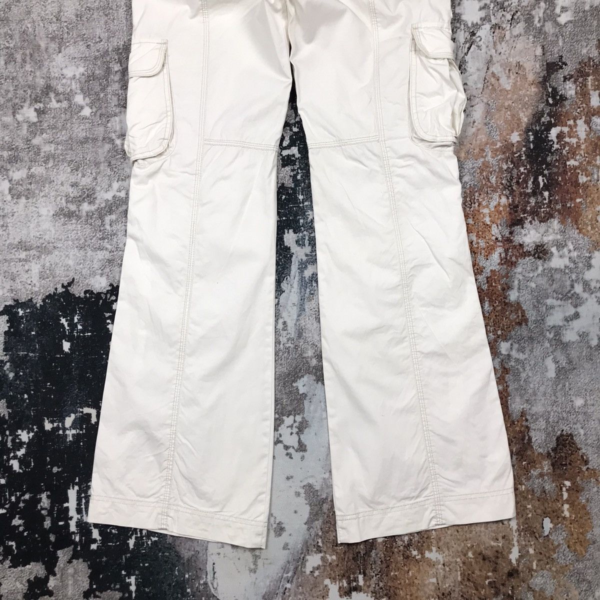 Japanese Brand Vintage Japanese Tbj Jeans Tactical Bondage Flare Cargo Pant Size 29" - 10 Thumbnail