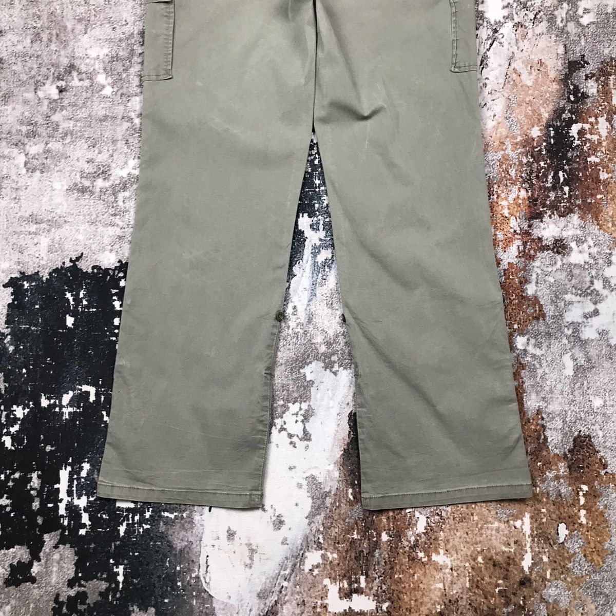 Japanese Brand × Vintage Vintage Japanese Faded Glory Olive Green Loose Cargo Pants Size 30" / US 8 / IT 44 - 11 Thumbnail