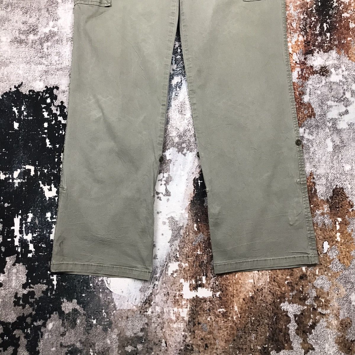 Japanese Brand × Vintage Vintage Japanese Faded Glory Olive Green Loose Cargo Pants Size 30" / US 8 / IT 44 - 5 Thumbnail