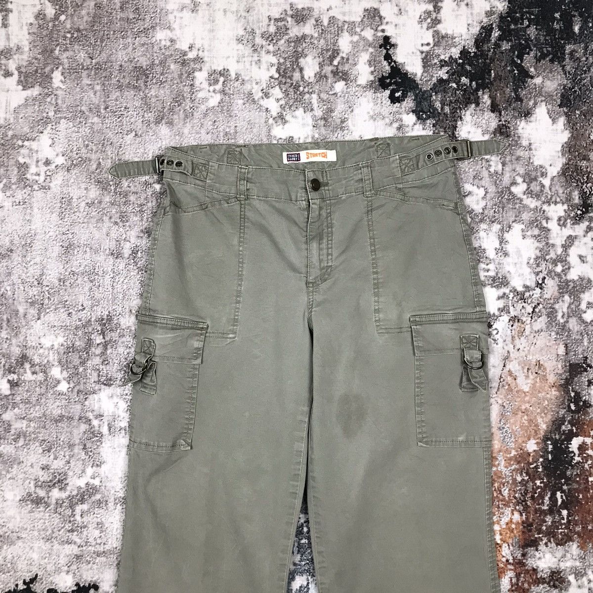 Japanese Brand × Vintage Vintage Japanese Faded Glory Olive Green Loose Cargo Pants Size 30" / US 8 / IT 44 - 2 Thumbnail