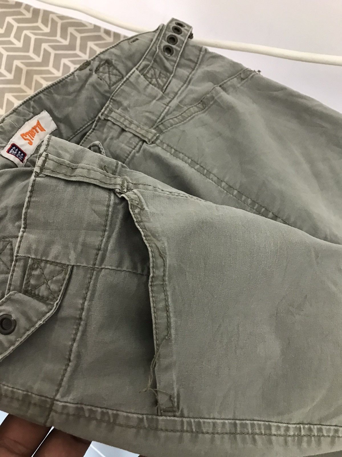 Japanese Brand × Vintage Vintage Japanese Faded Glory Olive Green Loose Cargo Pants Size 30" / US 8 / IT 44 - 13 Thumbnail