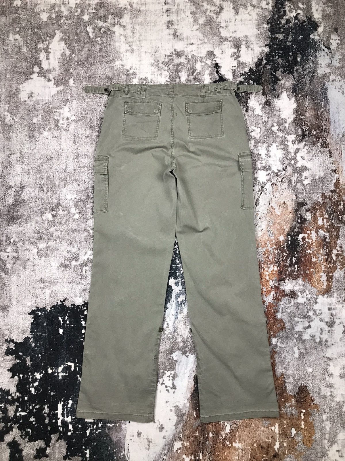 Japanese Brand × Vintage Vintage Japanese Faded Glory Olive Green Loose Cargo Pants Size 30" / US 8 / IT 44 - 8 Thumbnail