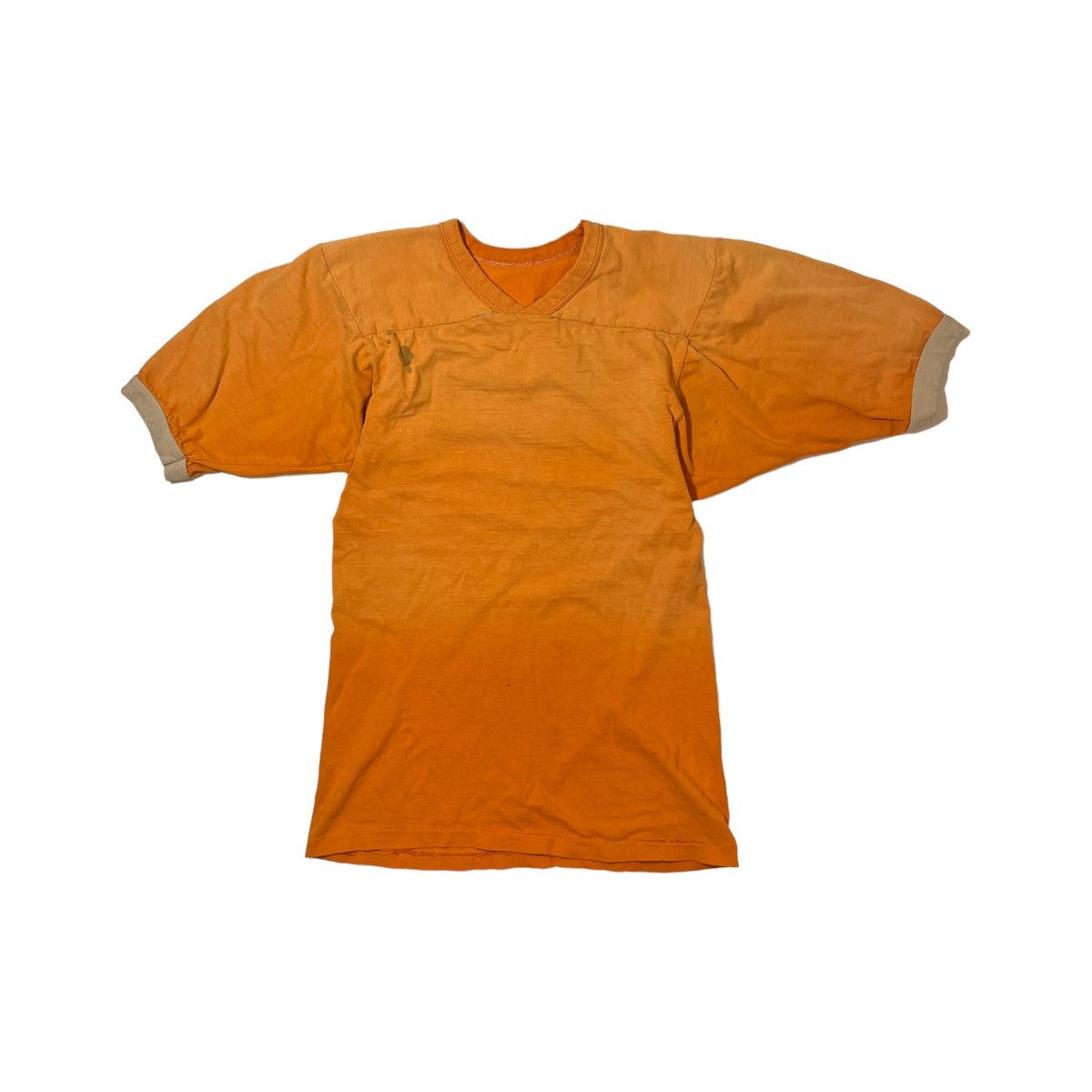 Vintage 70s Peach Faded Distressed Football Shirt Gusseted Size US XS / EU 42 / 0 - 1 Thumbnail