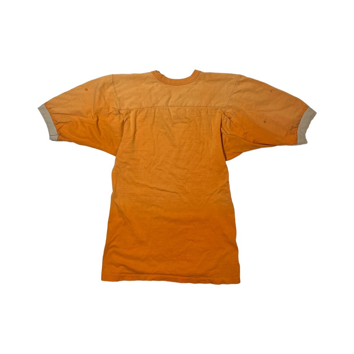 Vintage 70s Peach Faded Distressed Football Shirt Gusseted Size US XS / EU 42 / 0 - 6 Thumbnail