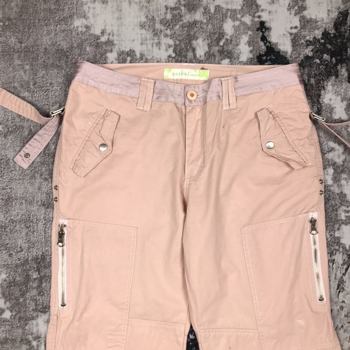 Designer × Japanese Brand Vintage Japanese Paskal Jeans Bondage Style Flare Cargo Pant Size 29" - 3 Thumbnail