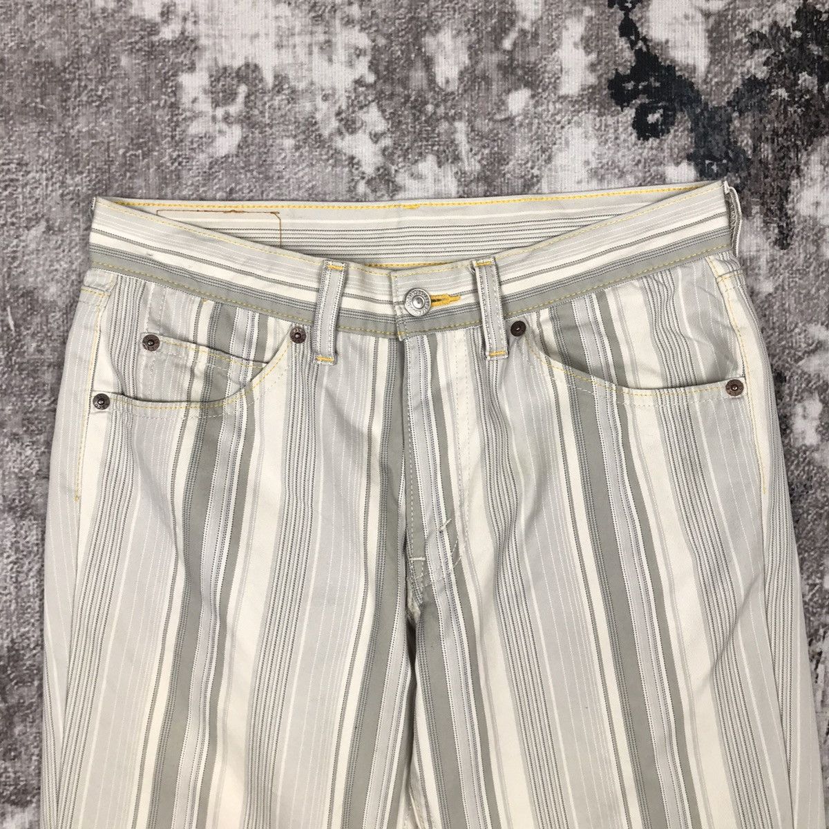 Levi's × Vintage Vintage Levis 517 Flare Stripes Design Colour Jeans Pants Size 29" - 10 Thumbnail